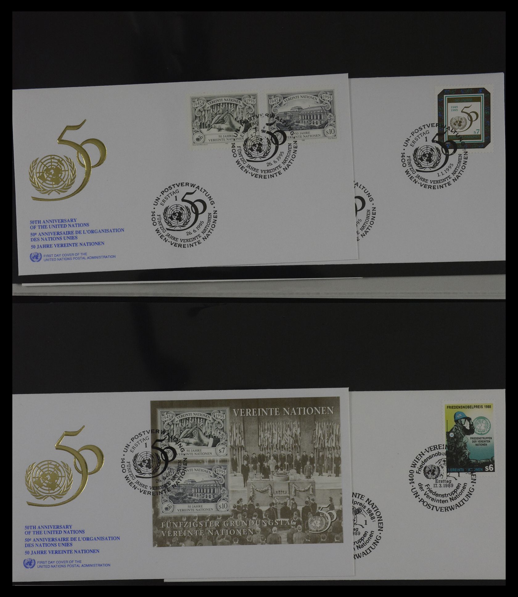 27382 047 - 27382 United Nations 1957-2003 FDC's.
