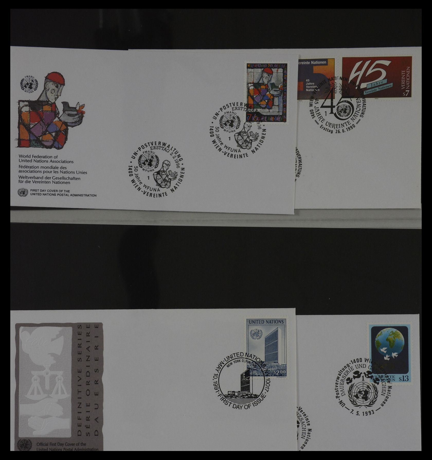 27382 052 - 27382 Verenigde Naties 1957-2003 FDC's.