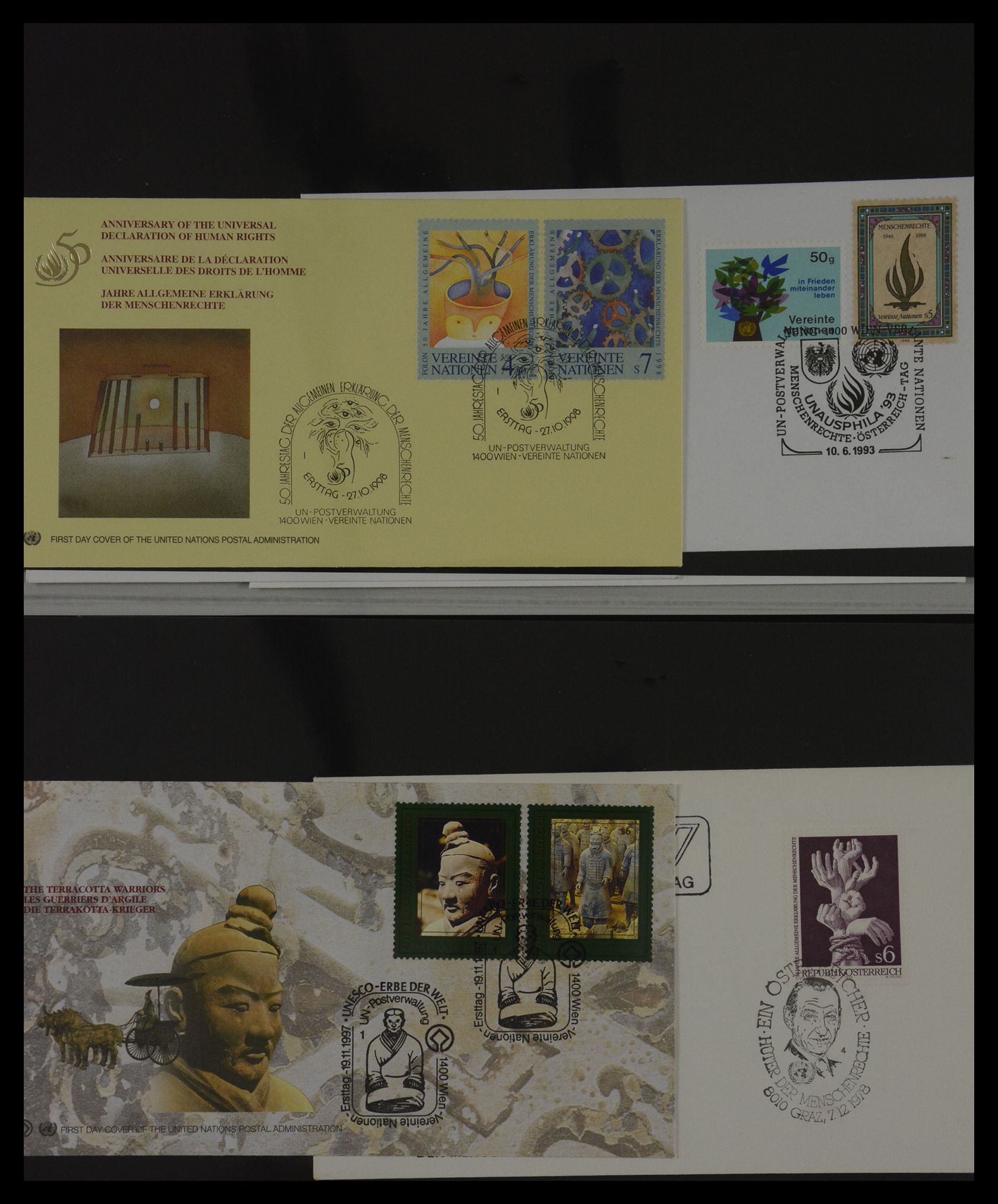 27382 053 - 27382 United Nations 1957-2003 FDC's.