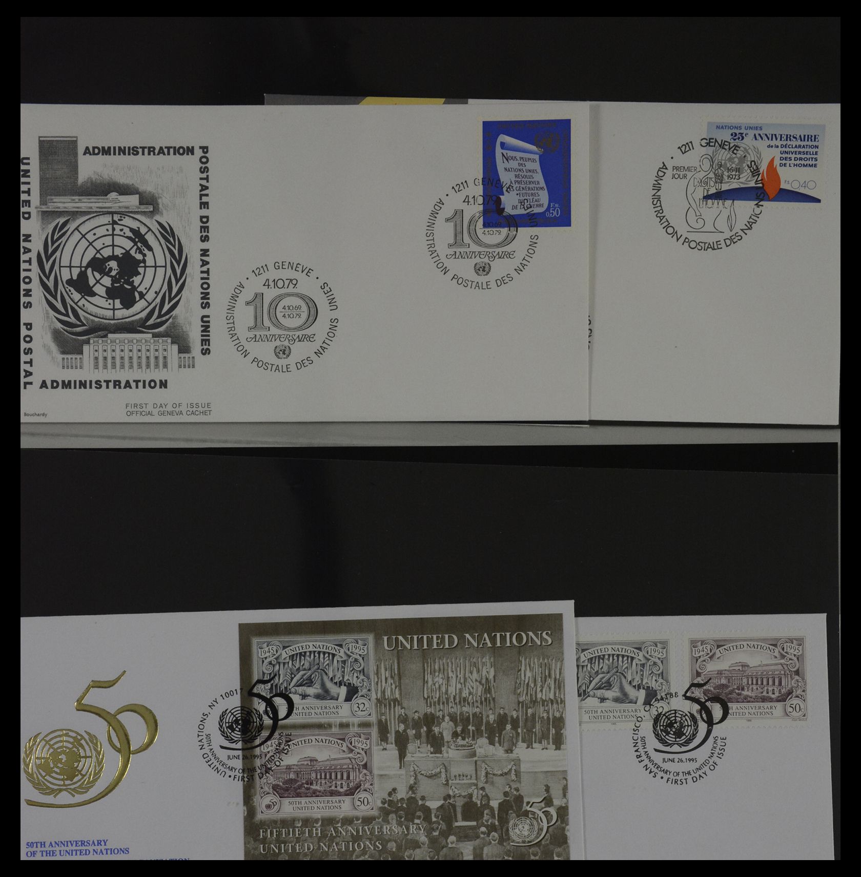 27382 061 - 27382 Verenigde Naties 1957-2003 FDC's.