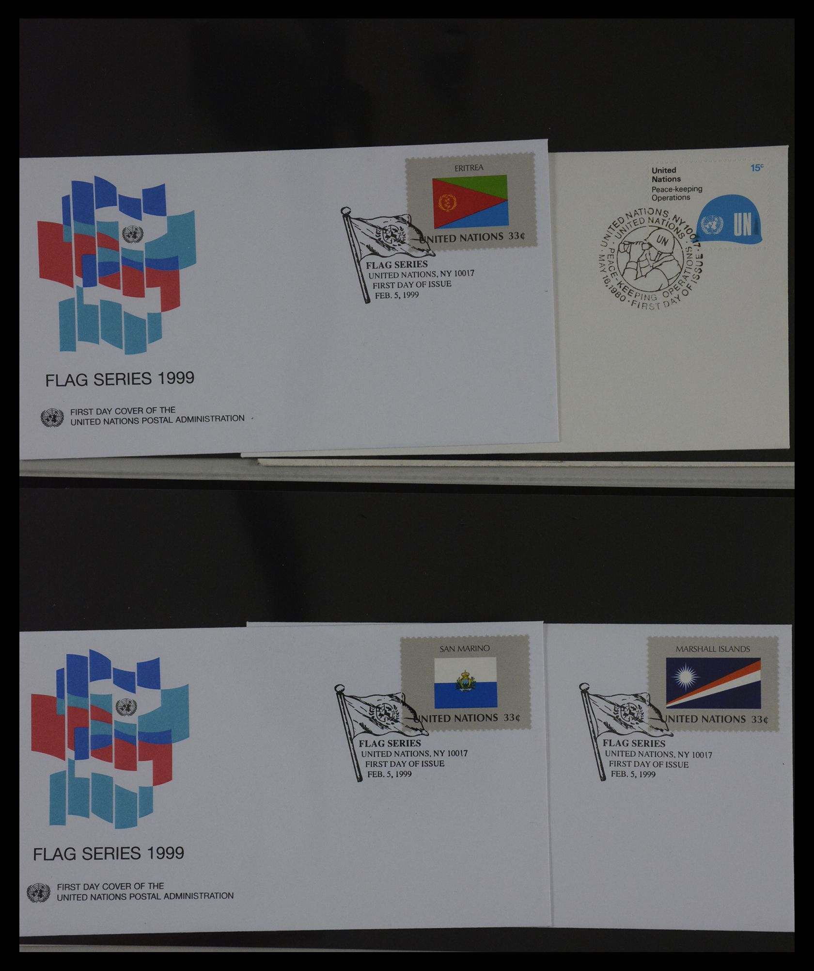 27382 065 - 27382 Verenigde Naties 1957-2003 FDC's.