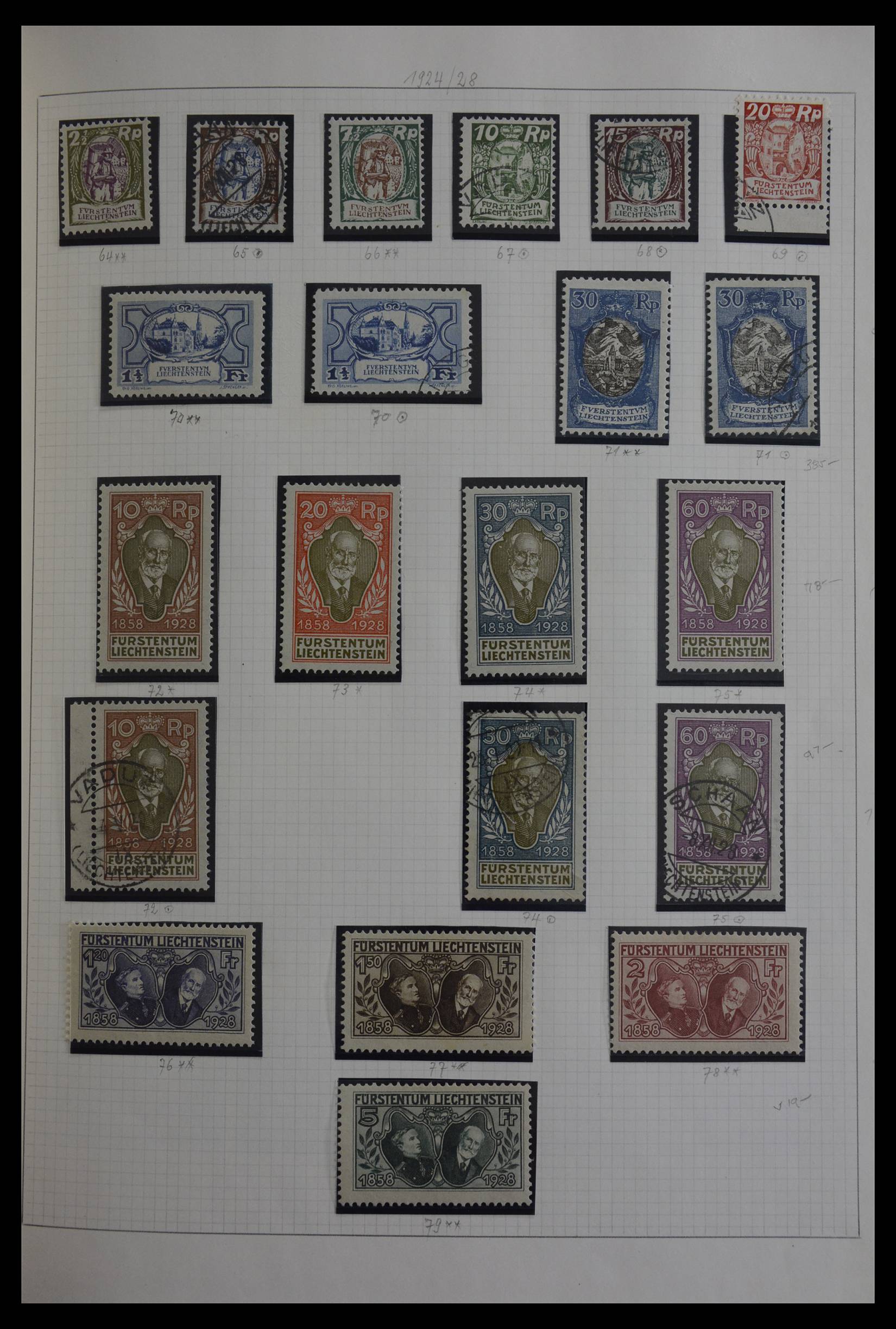 27402 010 - 27402 Liechtenstein 1912-1967.
