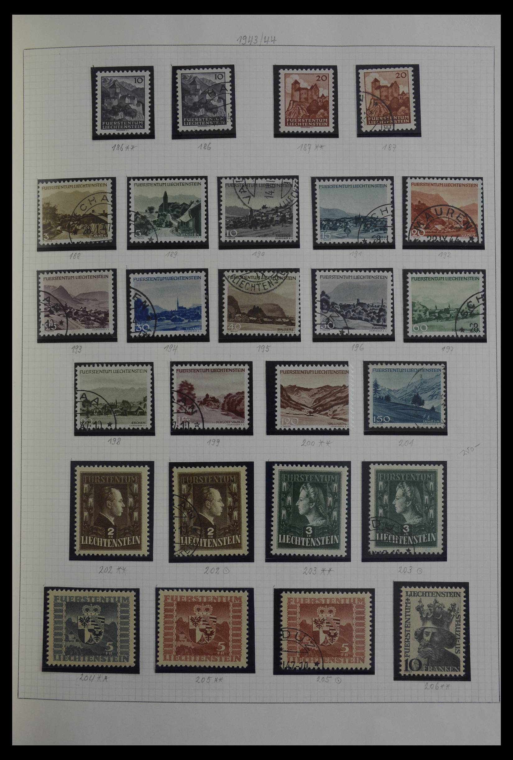 27402 036 - 27402 Liechtenstein 1912-1967.