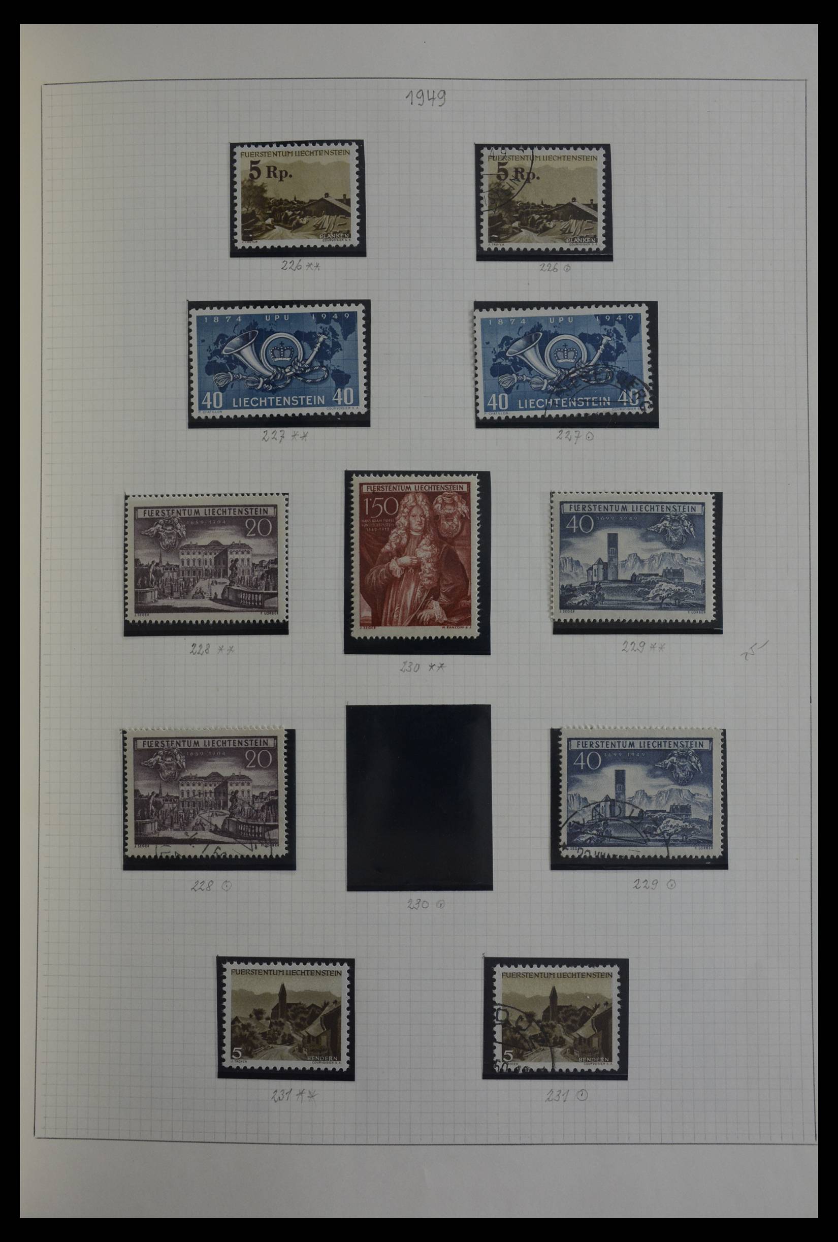 27402 043 - 27402 Liechtenstein 1912-1967.