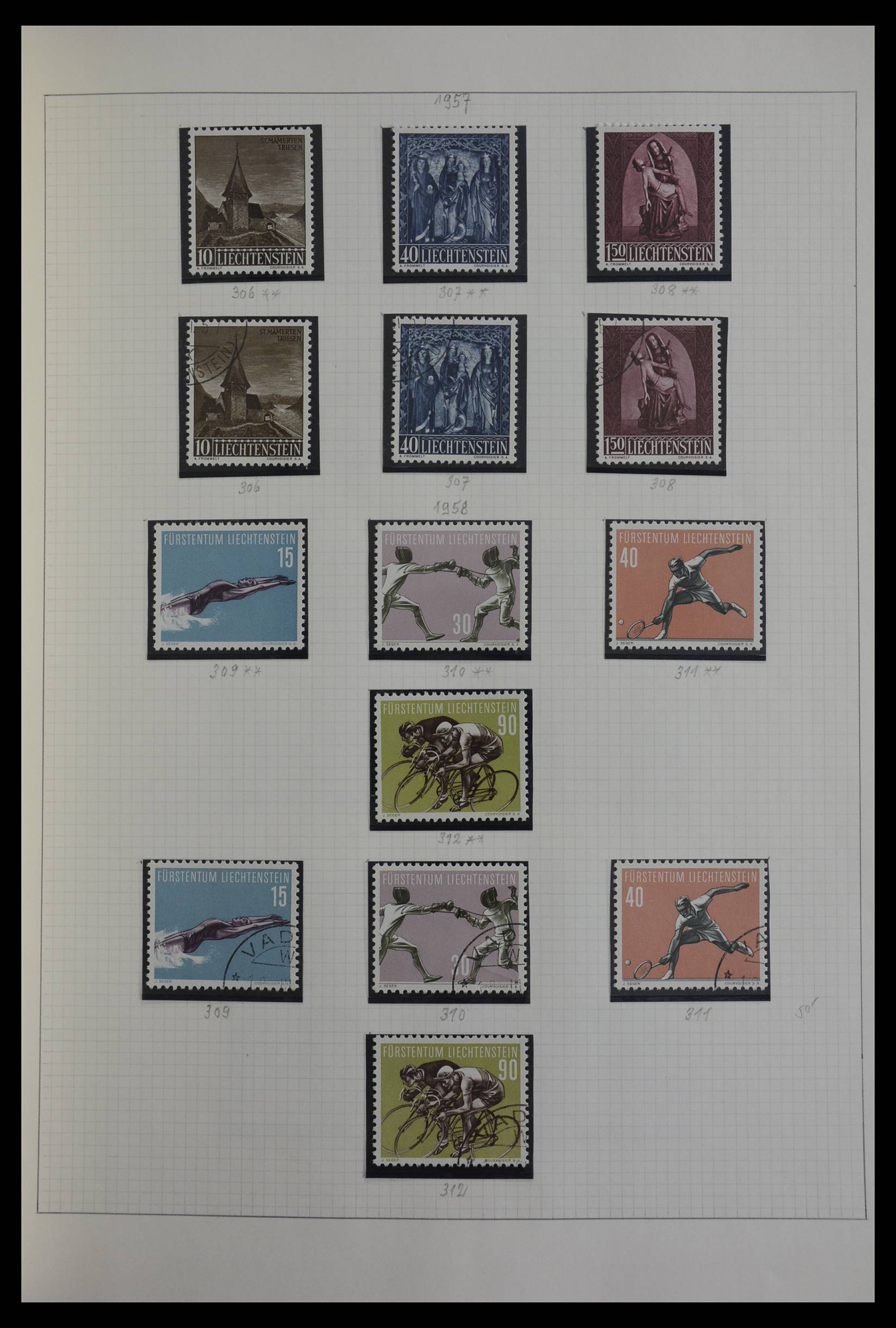 27402 056 - 27402 Liechtenstein 1912-1967.