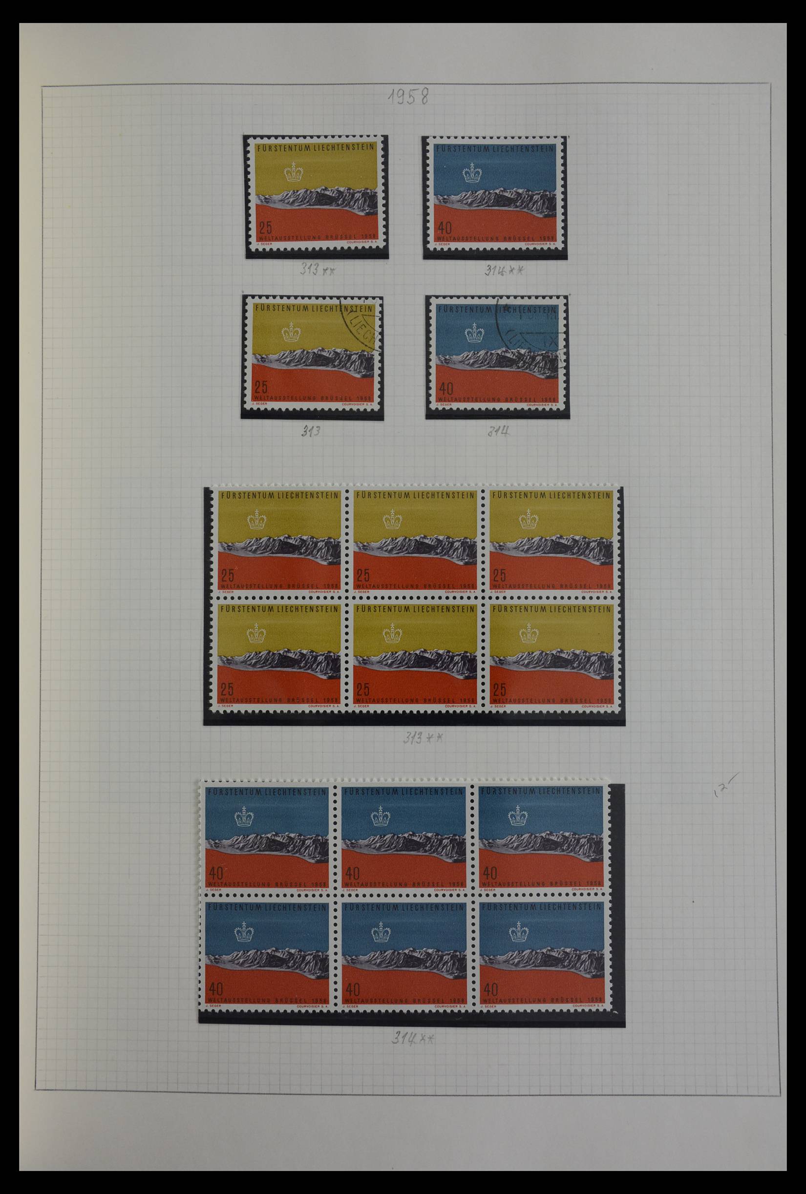 27402 057 - 27402 Liechtenstein 1912-1967.