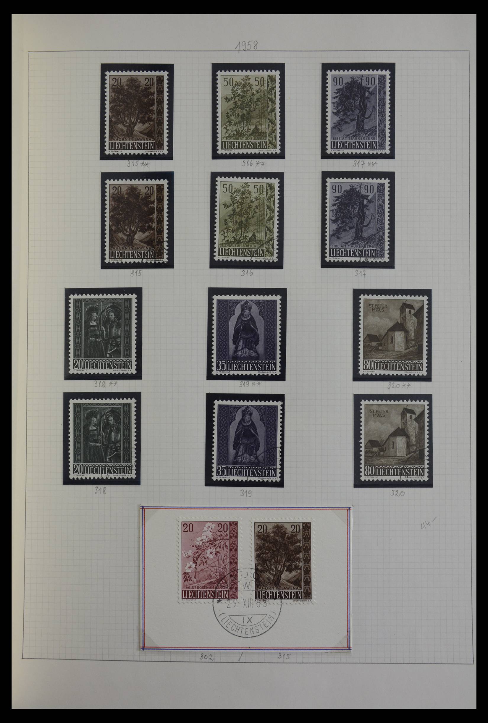 27402 058 - 27402 Liechtenstein 1912-1967.