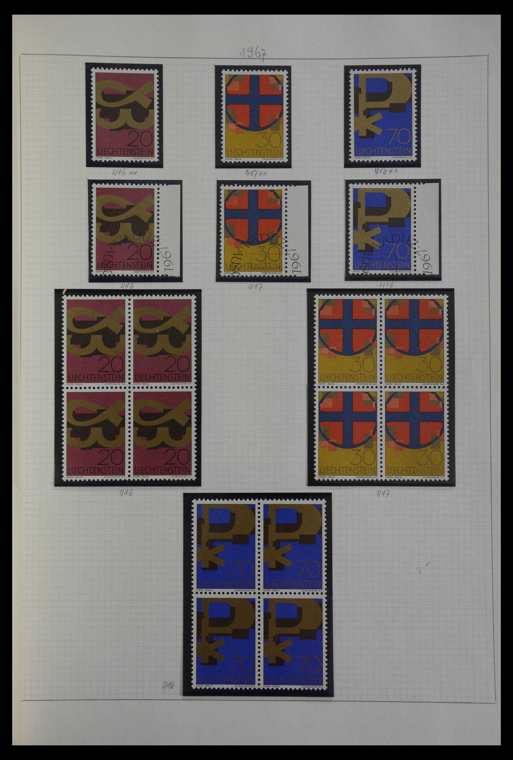27402 098 - 27402 Liechtenstein 1912-1967.