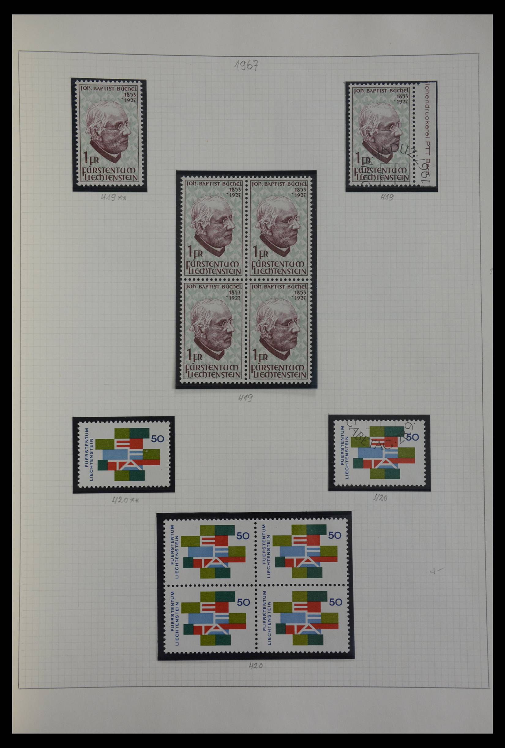 27402 100 - 27402 Liechtenstein 1912-1967.