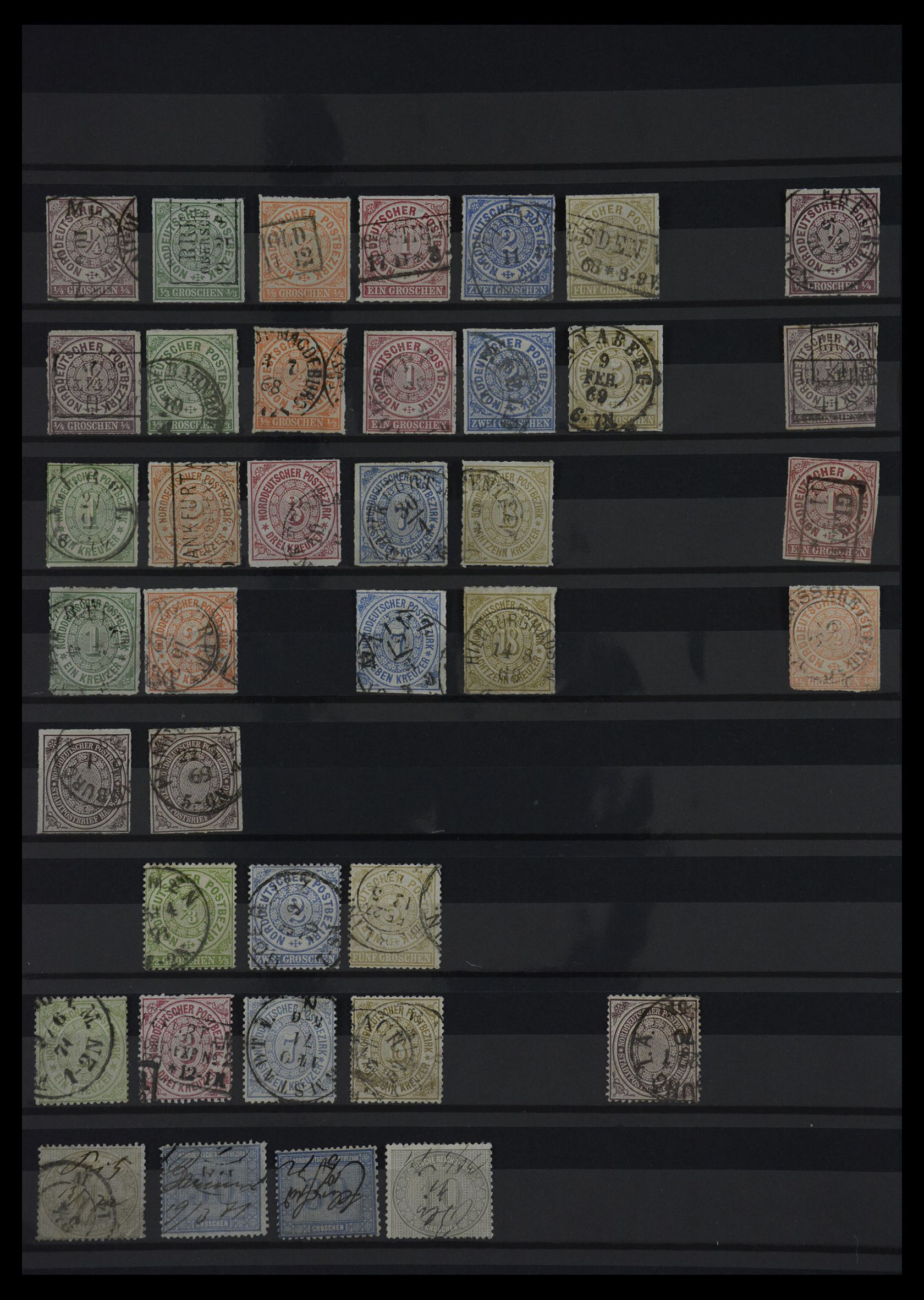 27411 001 - 27411 Norddeutscher Postbezirk 1868-1870. 27411 001 - 27411 Norddeutscher Postbezirk 1868-1870.
