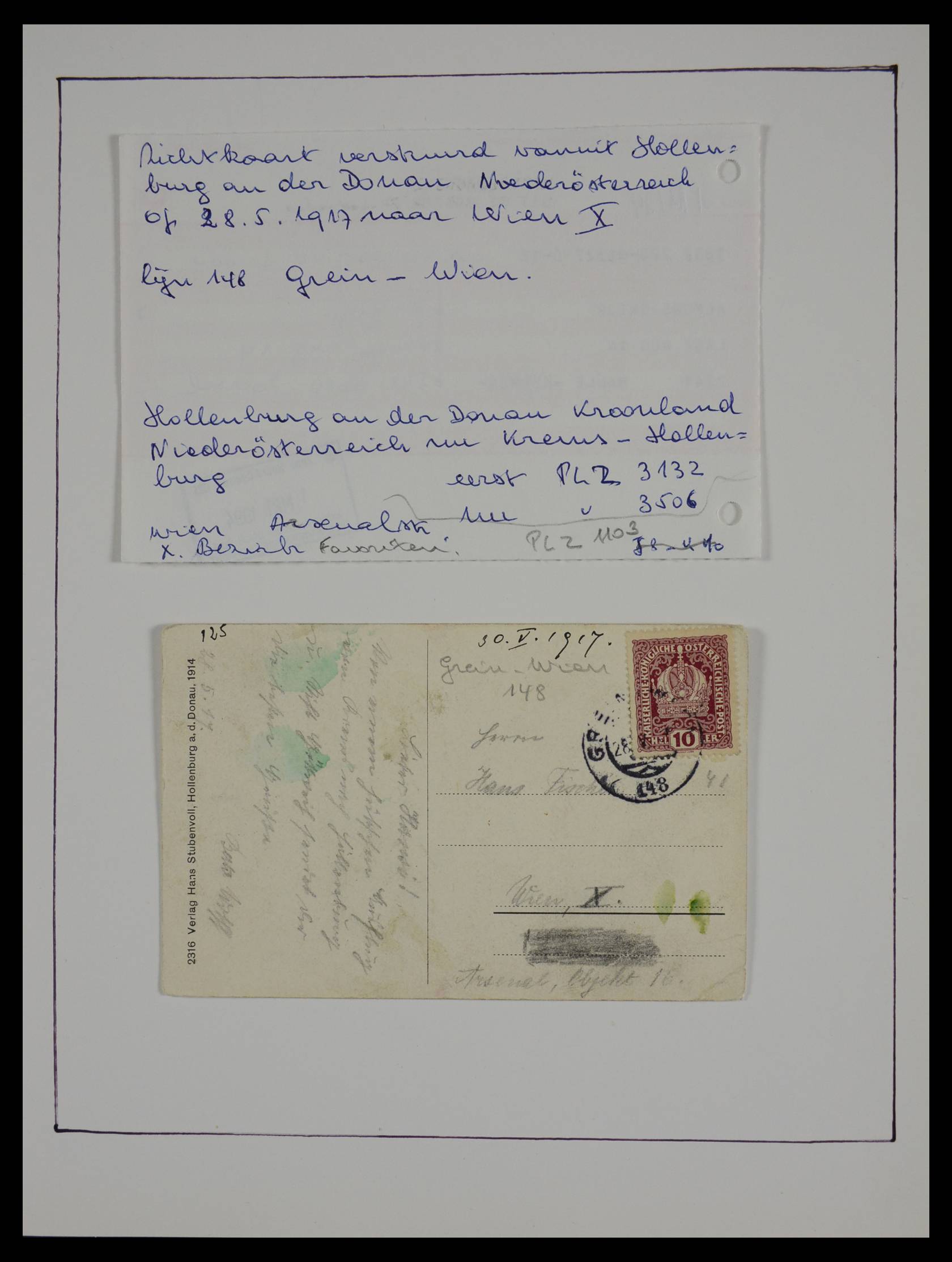 27524 0040 - 27524 Austria railroad post and station cancels.