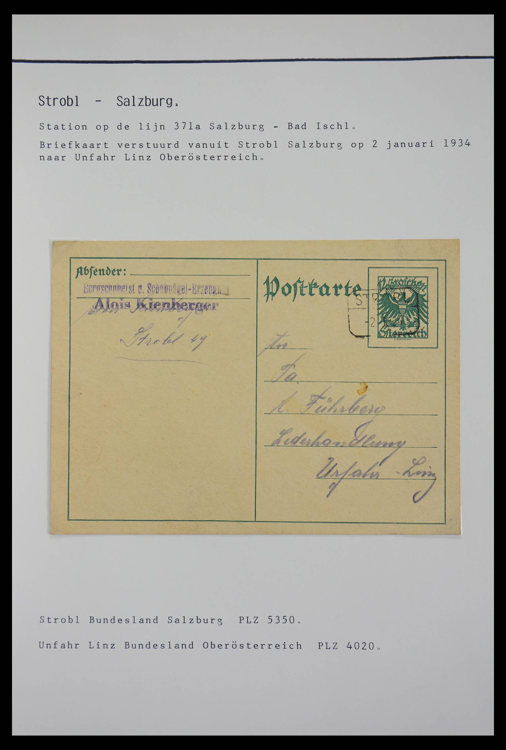 27524 1010 - 27524 Austria railroad post and station cancels.