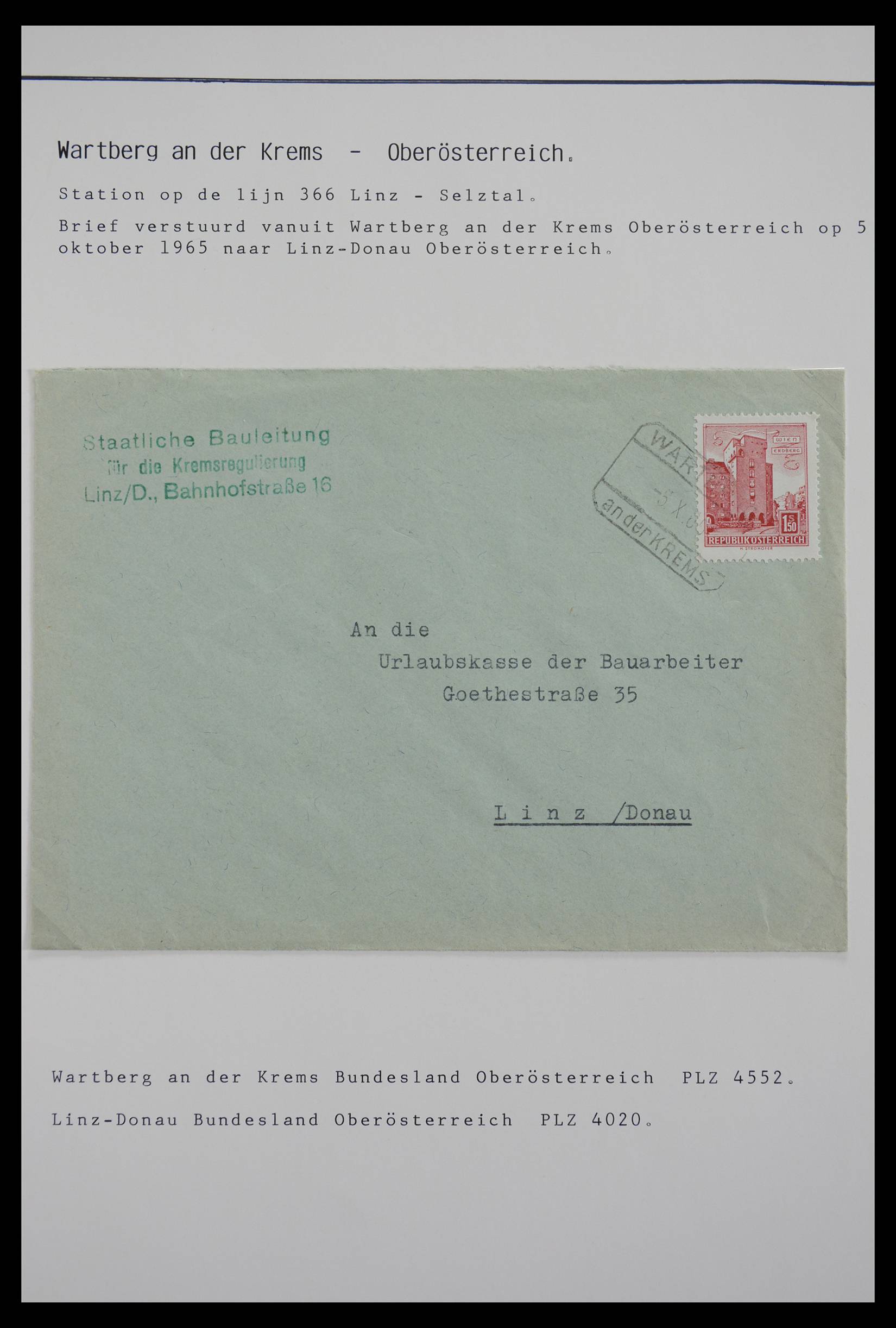 27524 1026 - 27524 Austria railroad post and station cancels.