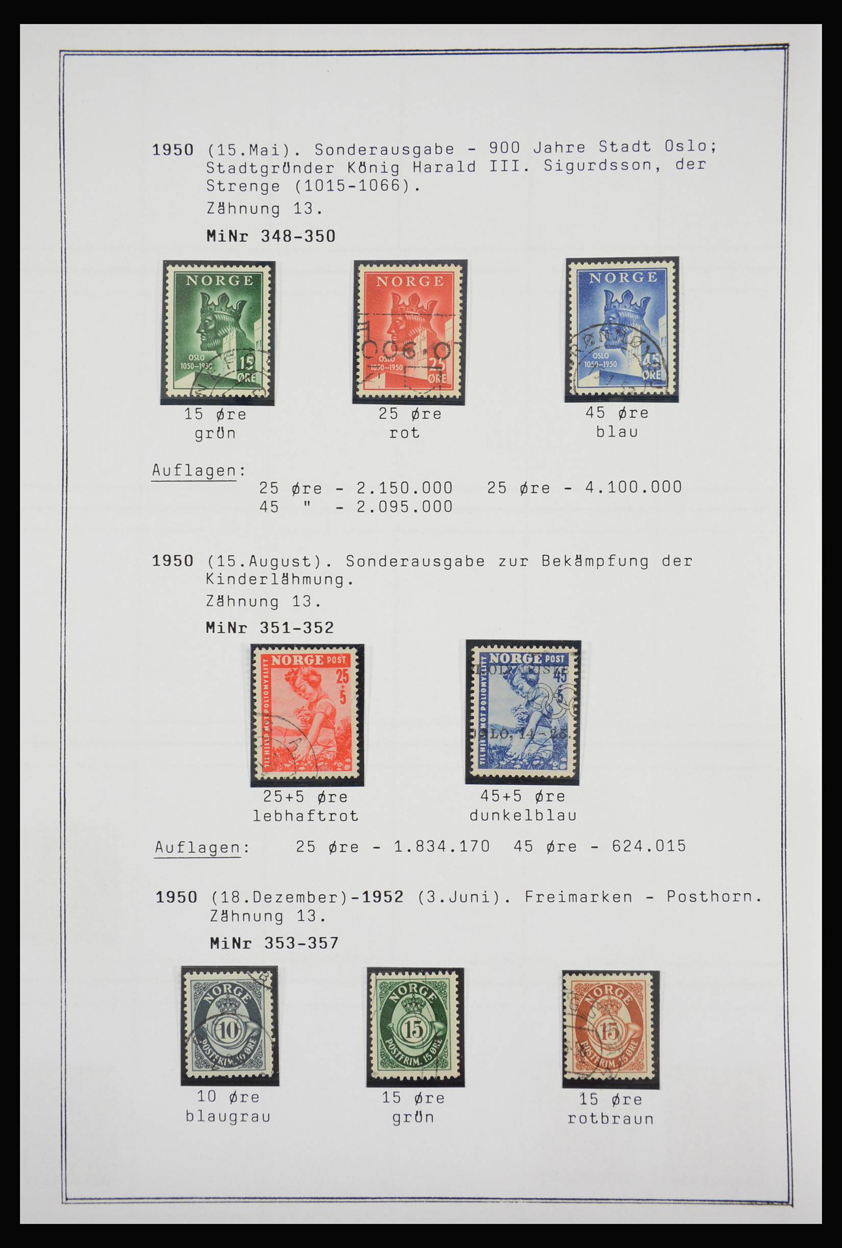 27925 201 - 27925 Scandinavië 1855-1957.