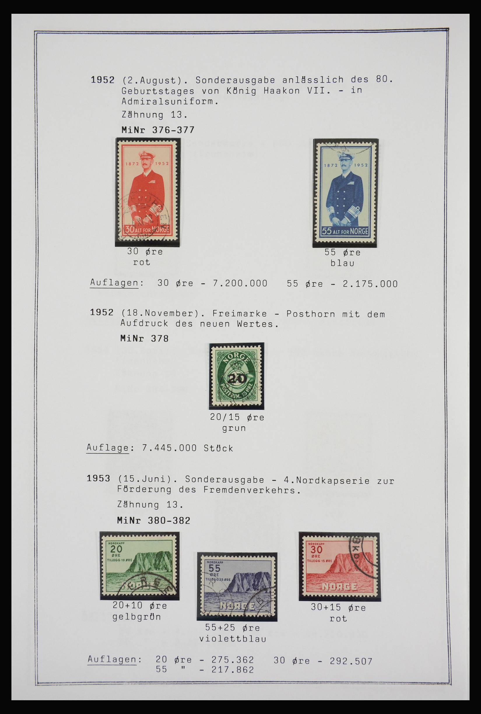 27925 209 - 27925 Scandinavia 1855-1957.