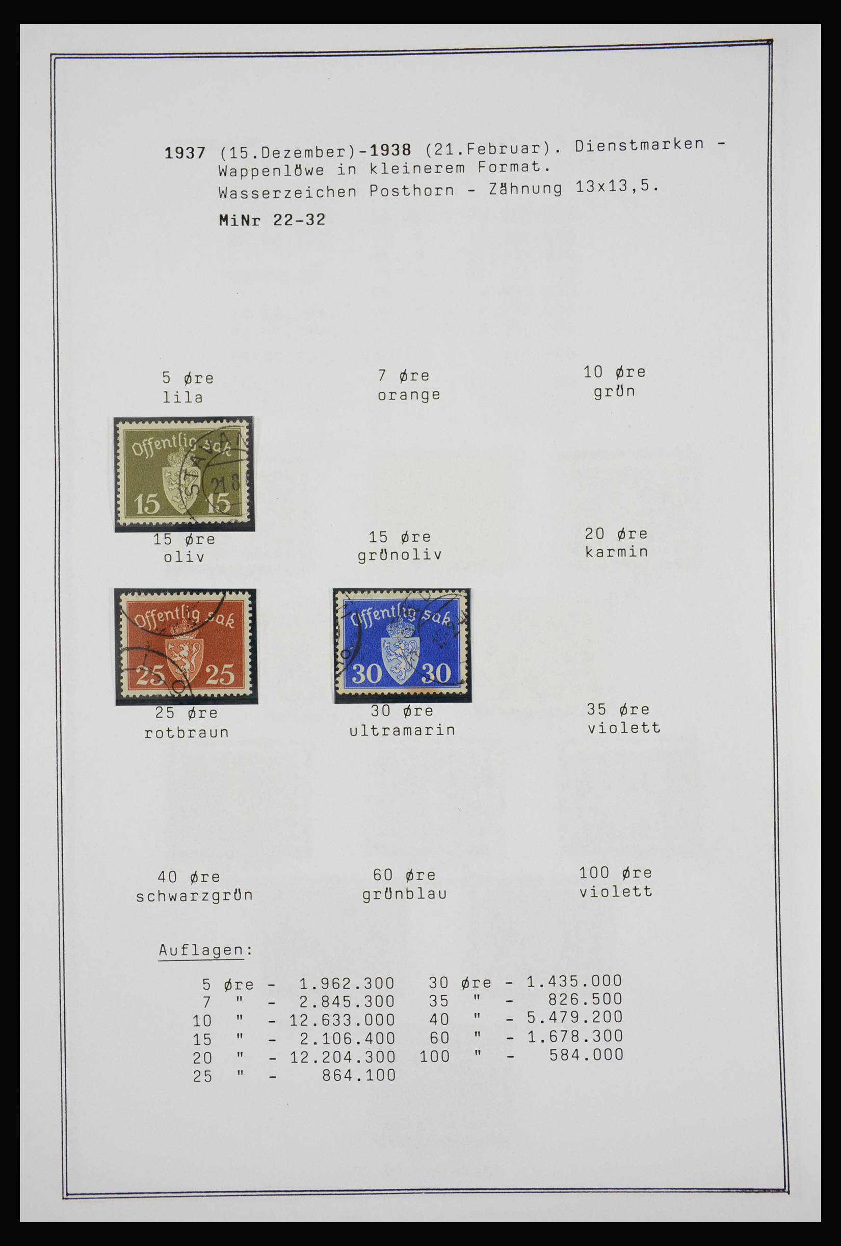 27925 228 - 27925 Scandinavië 1855-1957.