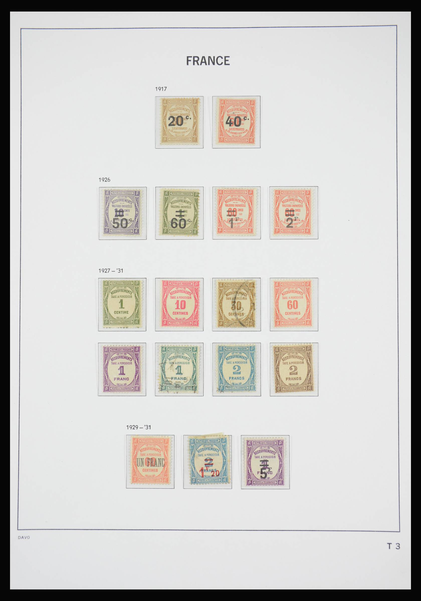 27971 006 - 27971 France postage dues 1859-1946.