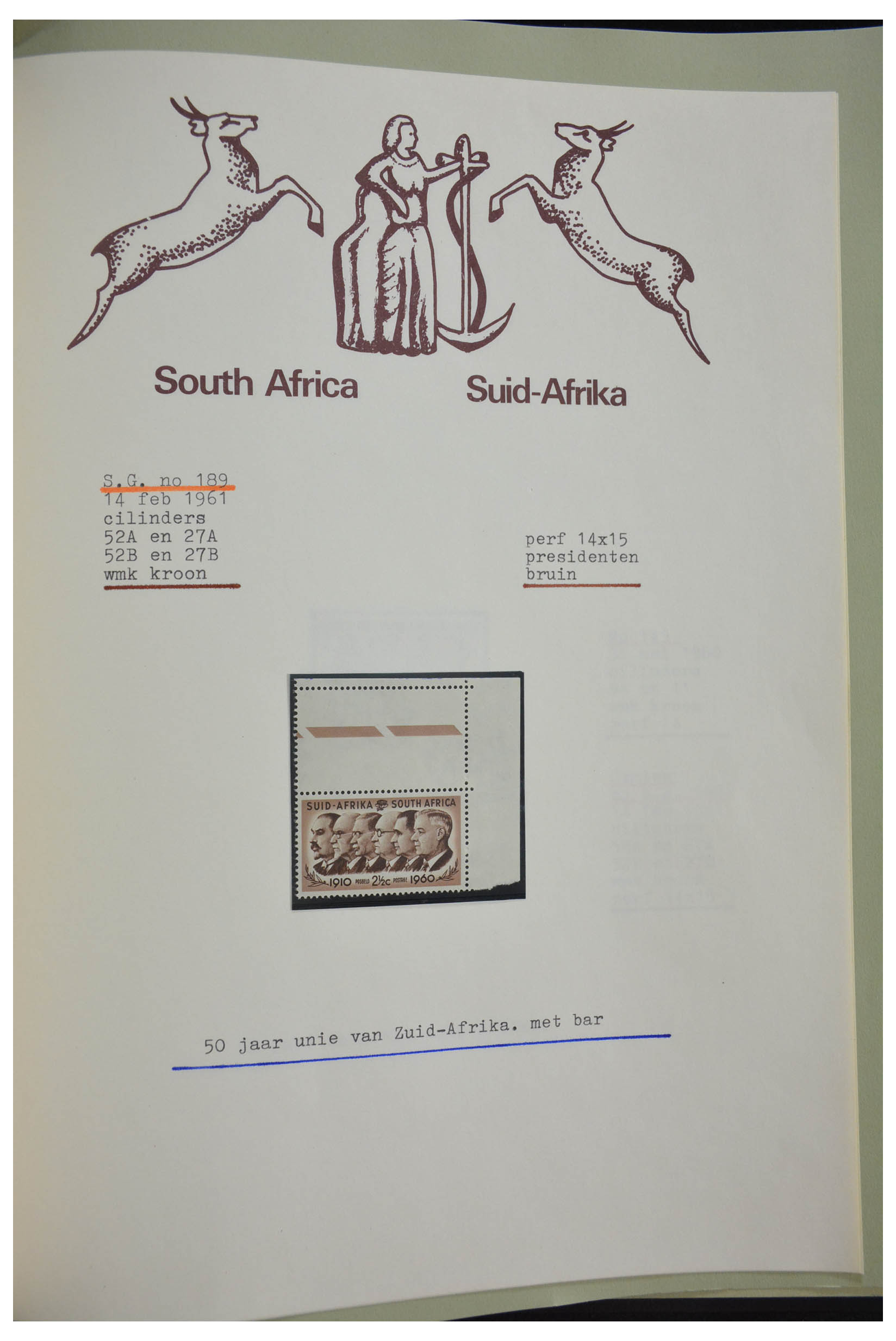 28303 295 - 28303 Zuid Afrika 1910-2003.