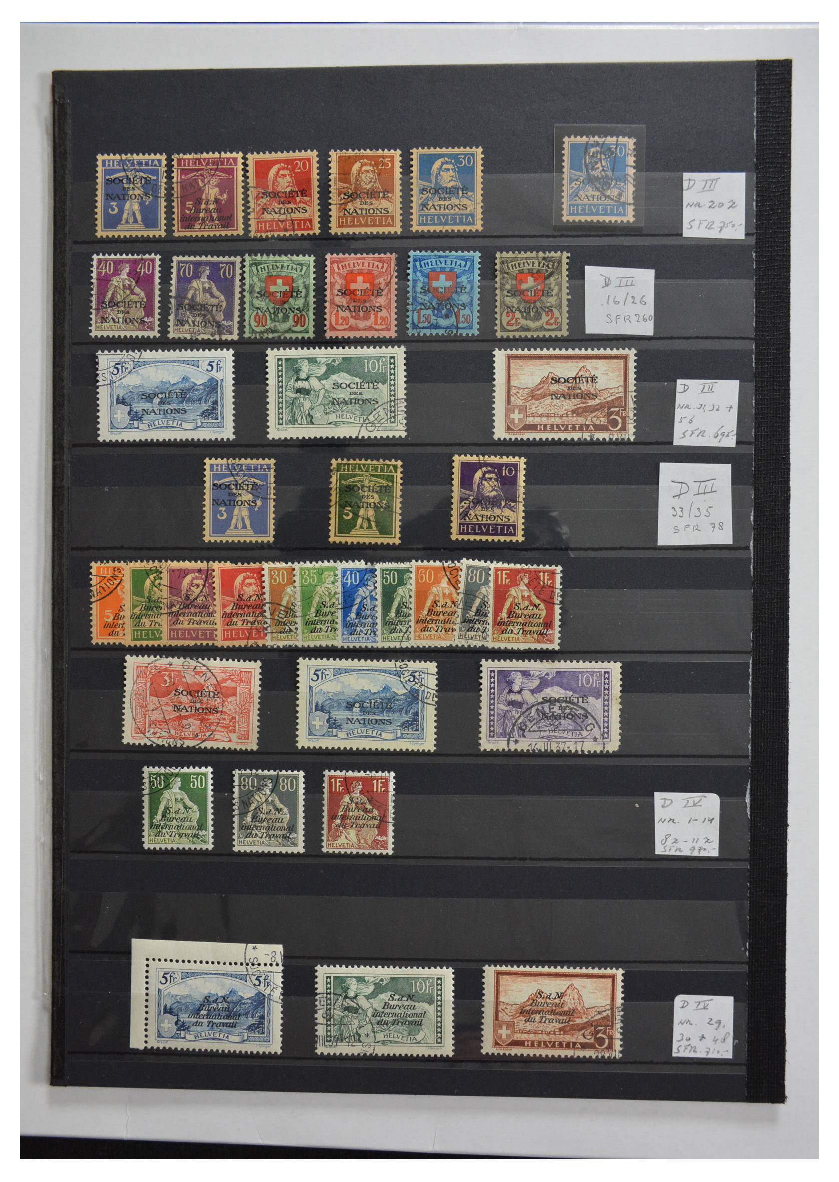 28314 001 - 28314 Switzerland service 1922-1937. 28314 001 - 28314 Switzerland service 1922-1937.