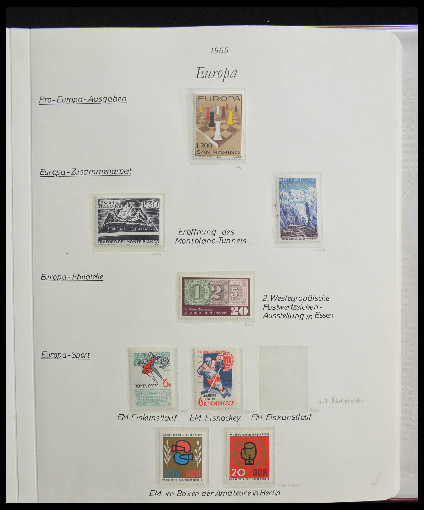 28356 0059 - 28356 Europa Cept ultra specialised collection 1942-1984.