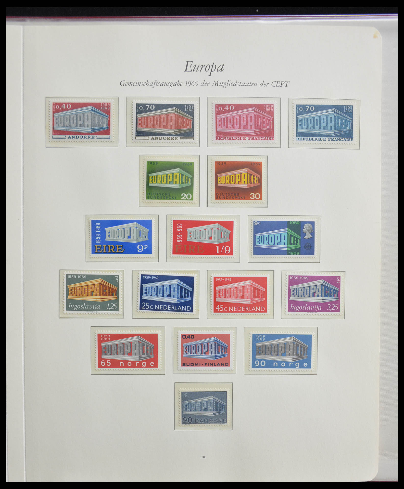 28356 0081 - 28356 Europa Cept ultra specialised collection 1942-1984.