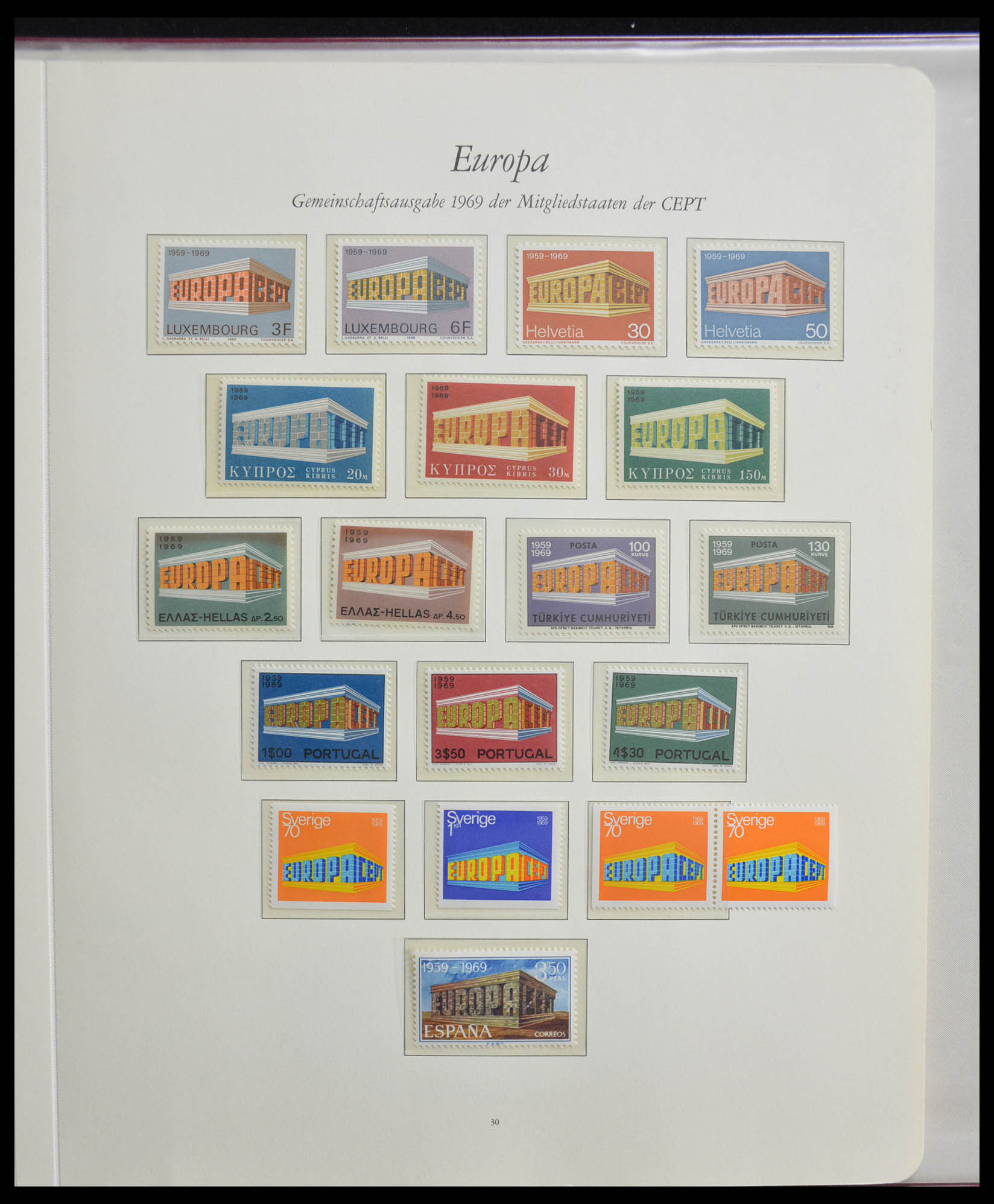 28356 0083 - 28356 Europa Cept ultra specialised collection 1942-1984.