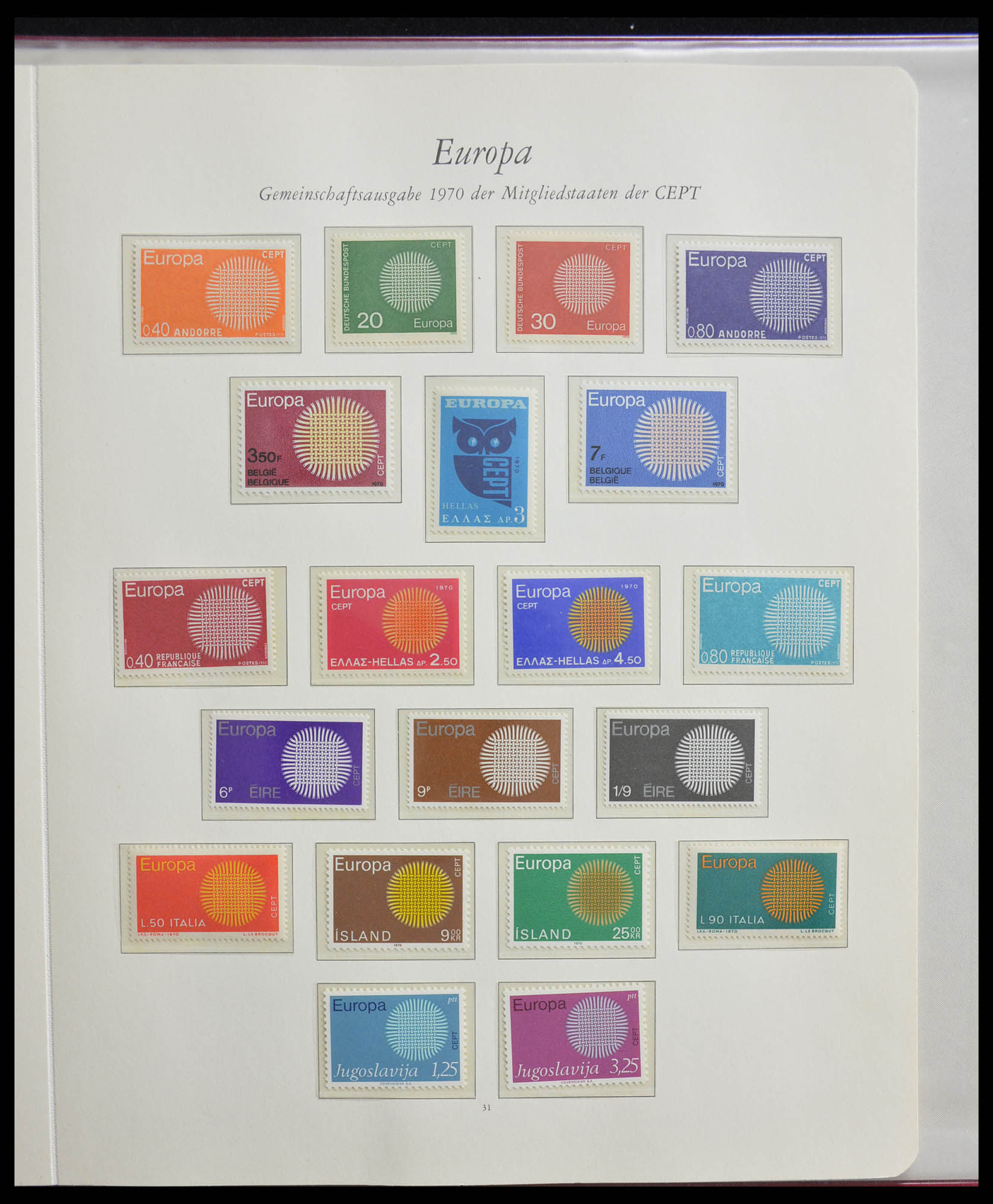 28356 0087 - 28356 Europa Cept ultra specialised collection 1942-1984.