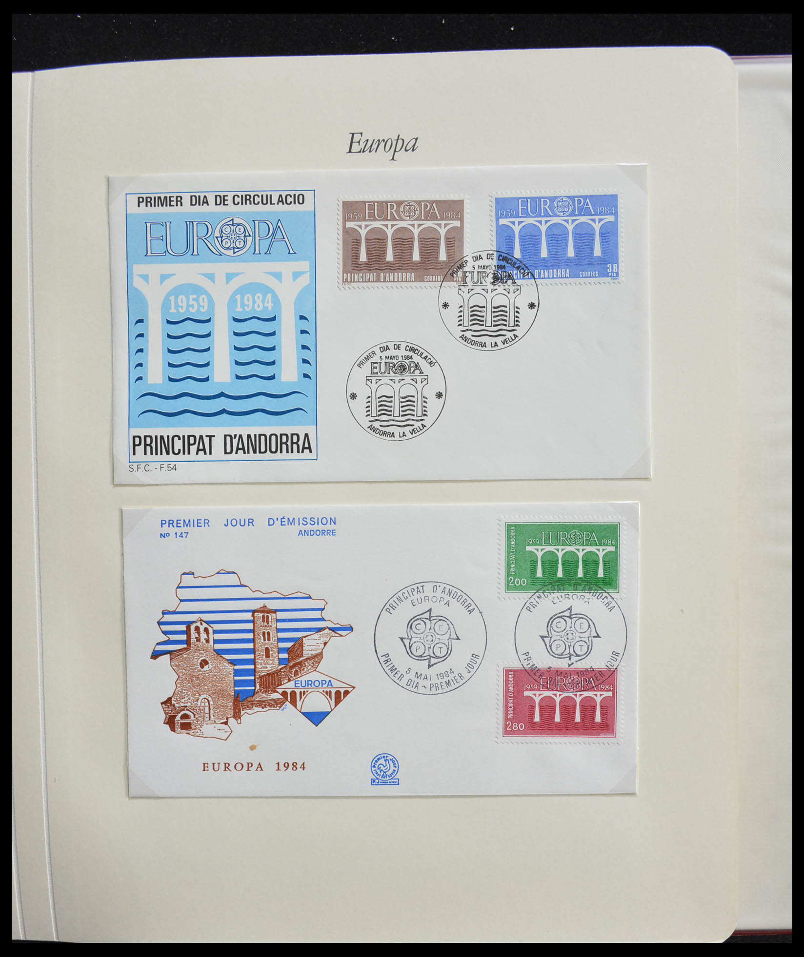 28356 1284 - 28356 Europa Cept ultra specialised collection 1942-1984.