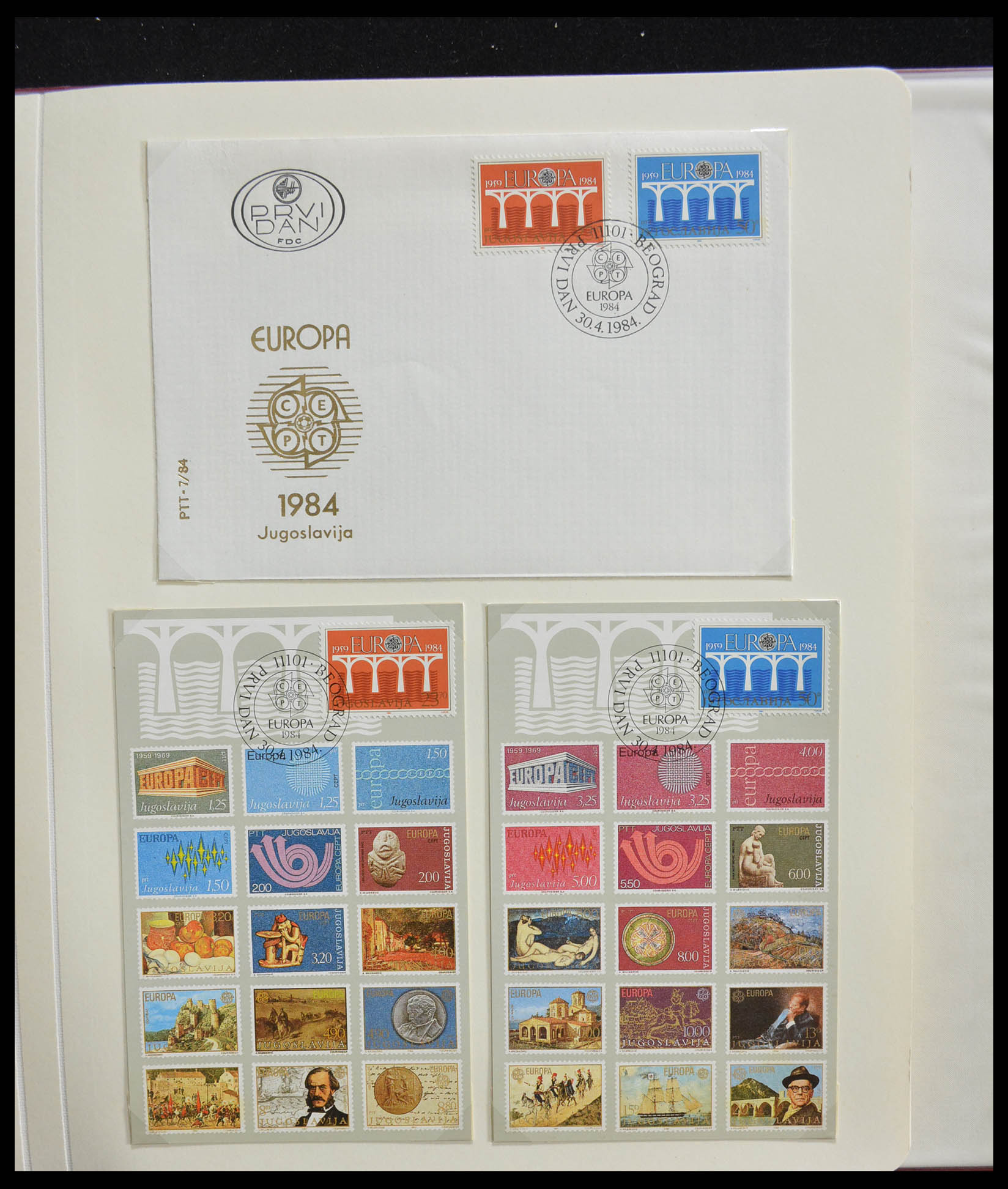 28356 1295 - 28356 Europa Cept ultra specialised collection 1942-1984.