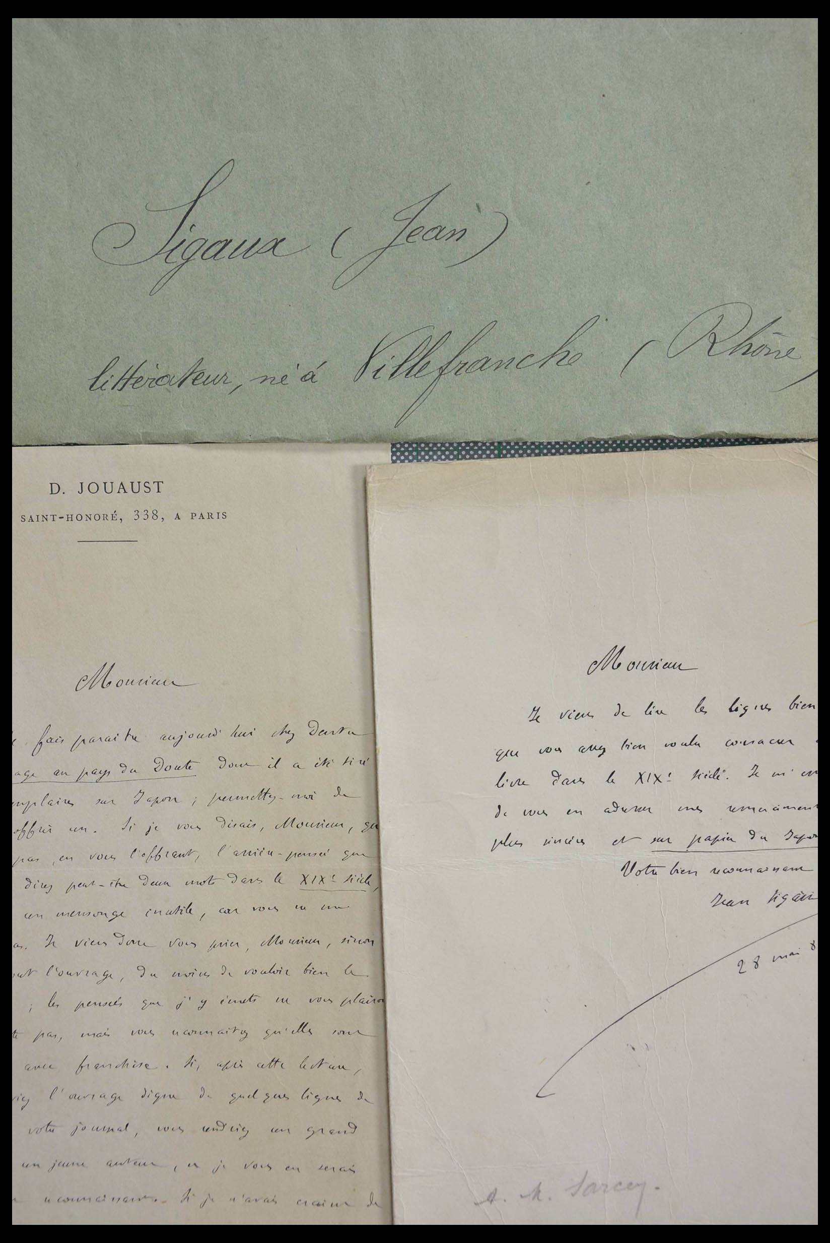 28357 0075 - 28357 Frankrijk handtekeningen 19e/20e eeuw.