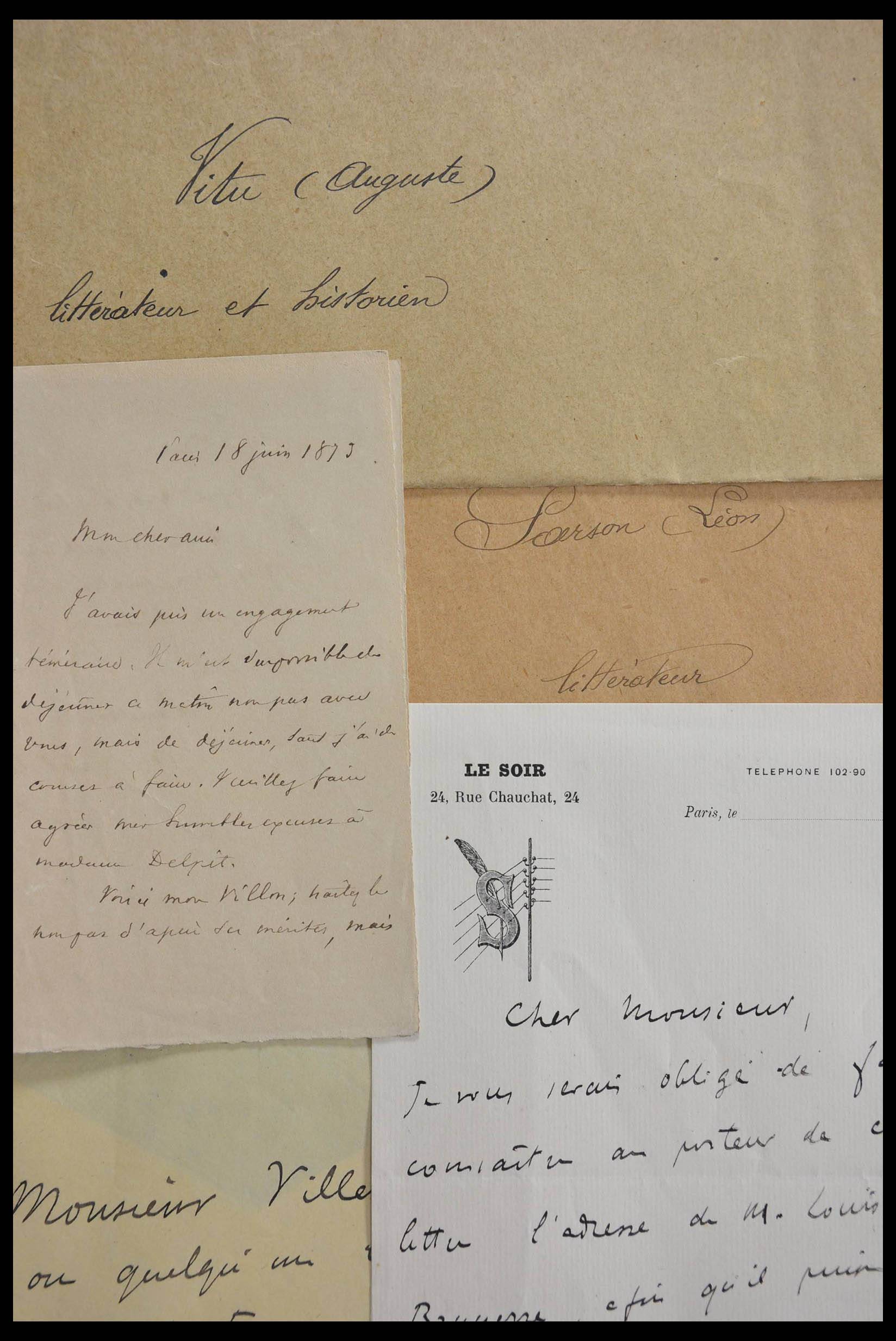 28357 0076 - 28357 France autographs of the 19th and early 20th Century.