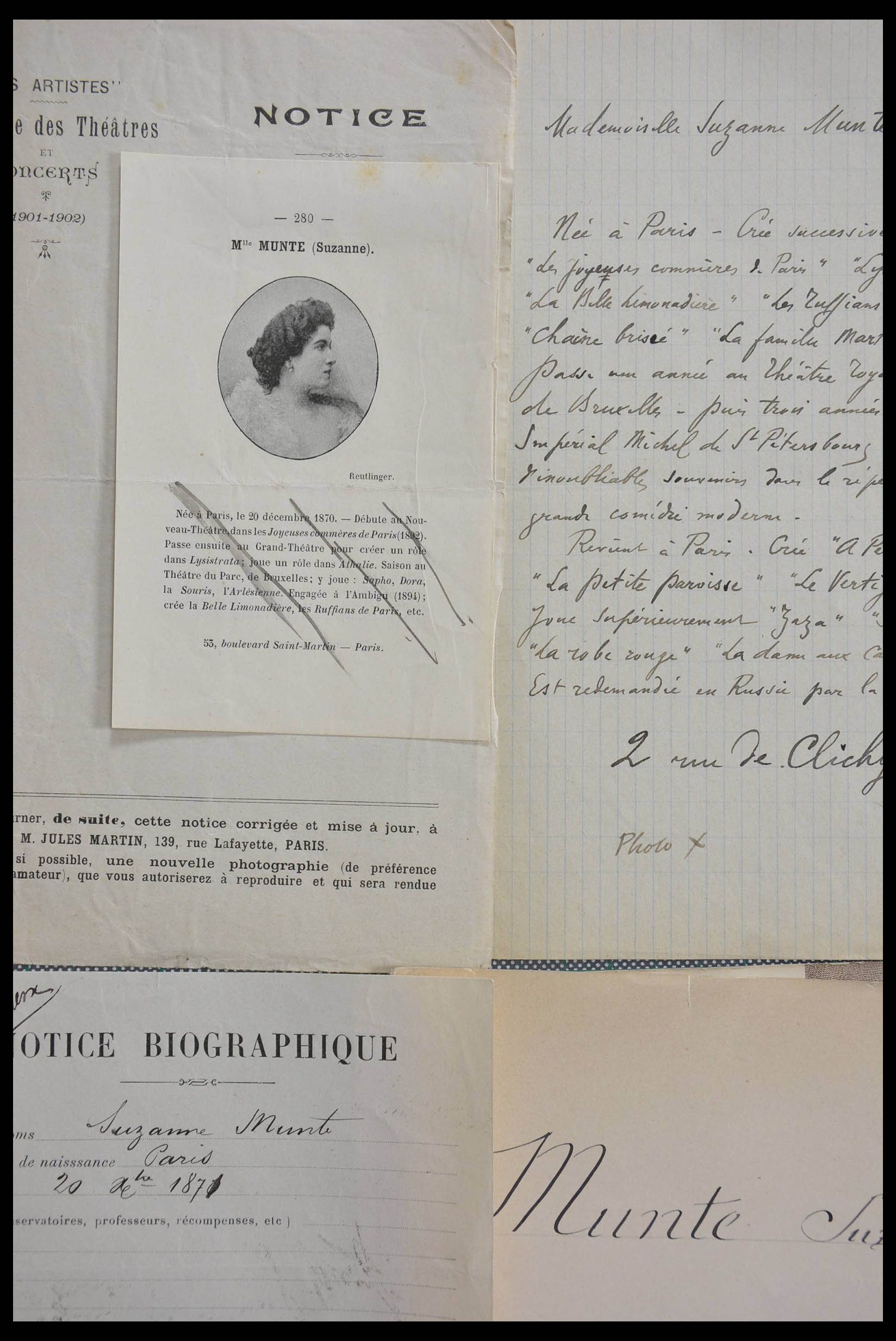 28357 1047 - 28357 Frankrijk handtekeningen 19e/20e eeuw.