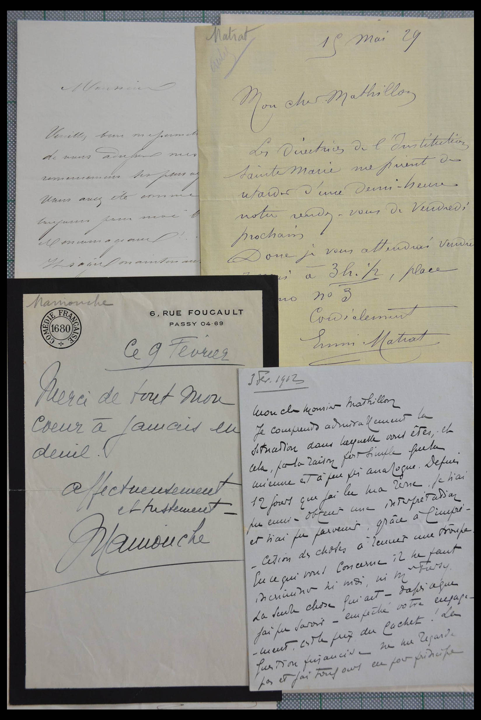 28357 1050 - 28357 Frankrijk handtekeningen 19e/20e eeuw.