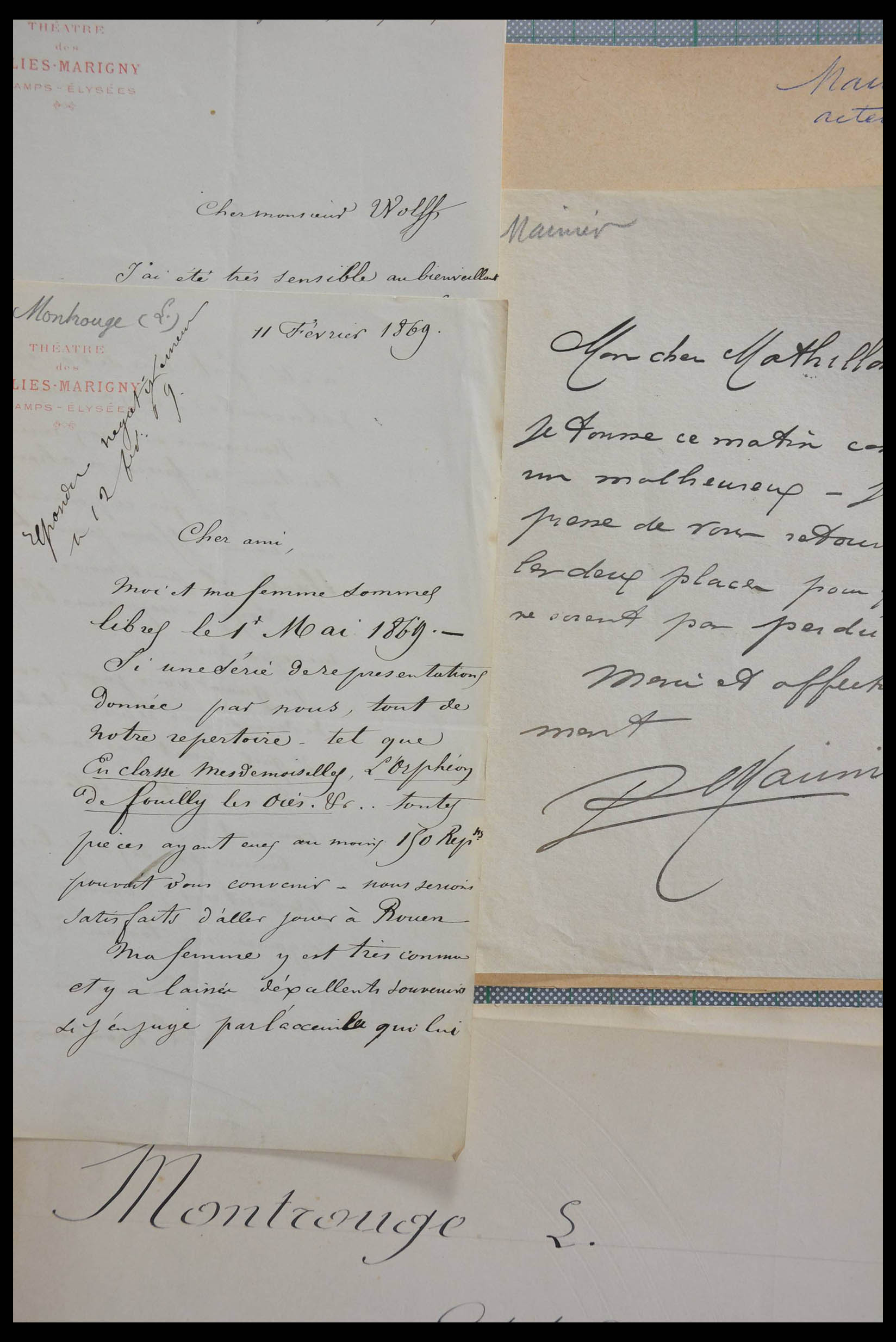 28357 1069 - 28357 Frankrijk handtekeningen 19e/20e eeuw.