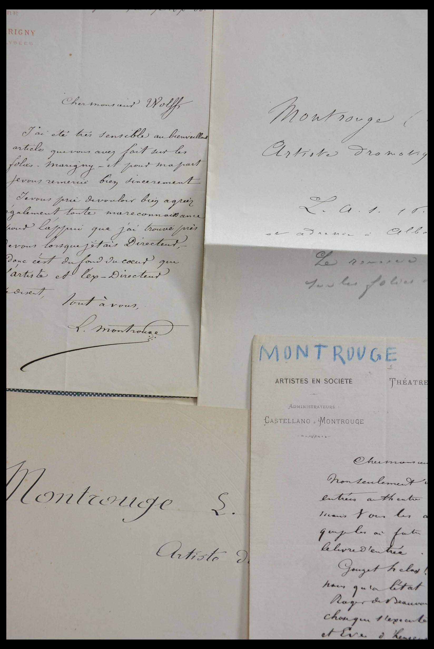 28357 1070 - 28357 Frankrijk handtekeningen 19e/20e eeuw.