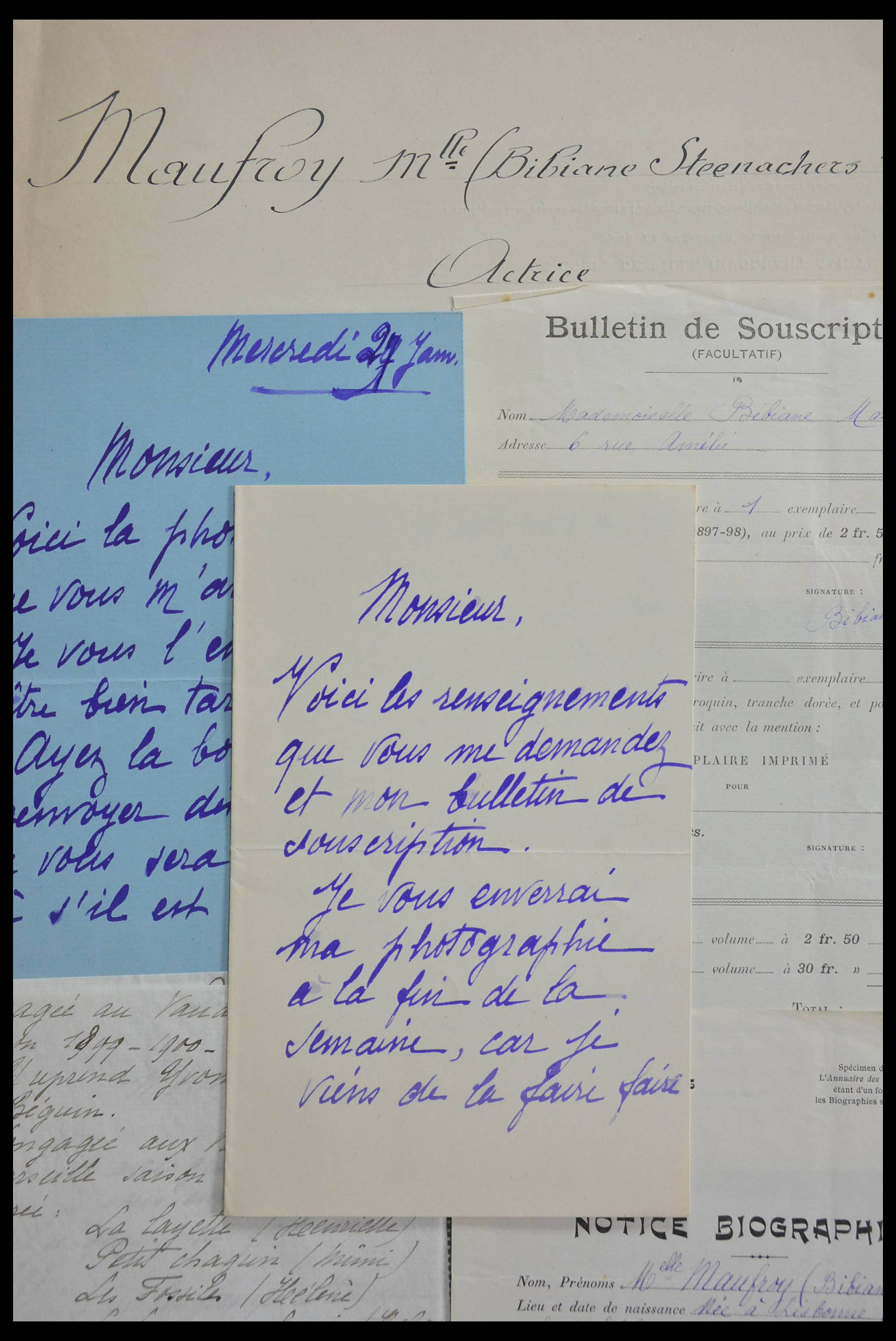 28357 1075 - 28357 Frankrijk handtekeningen 19e/20e eeuw.