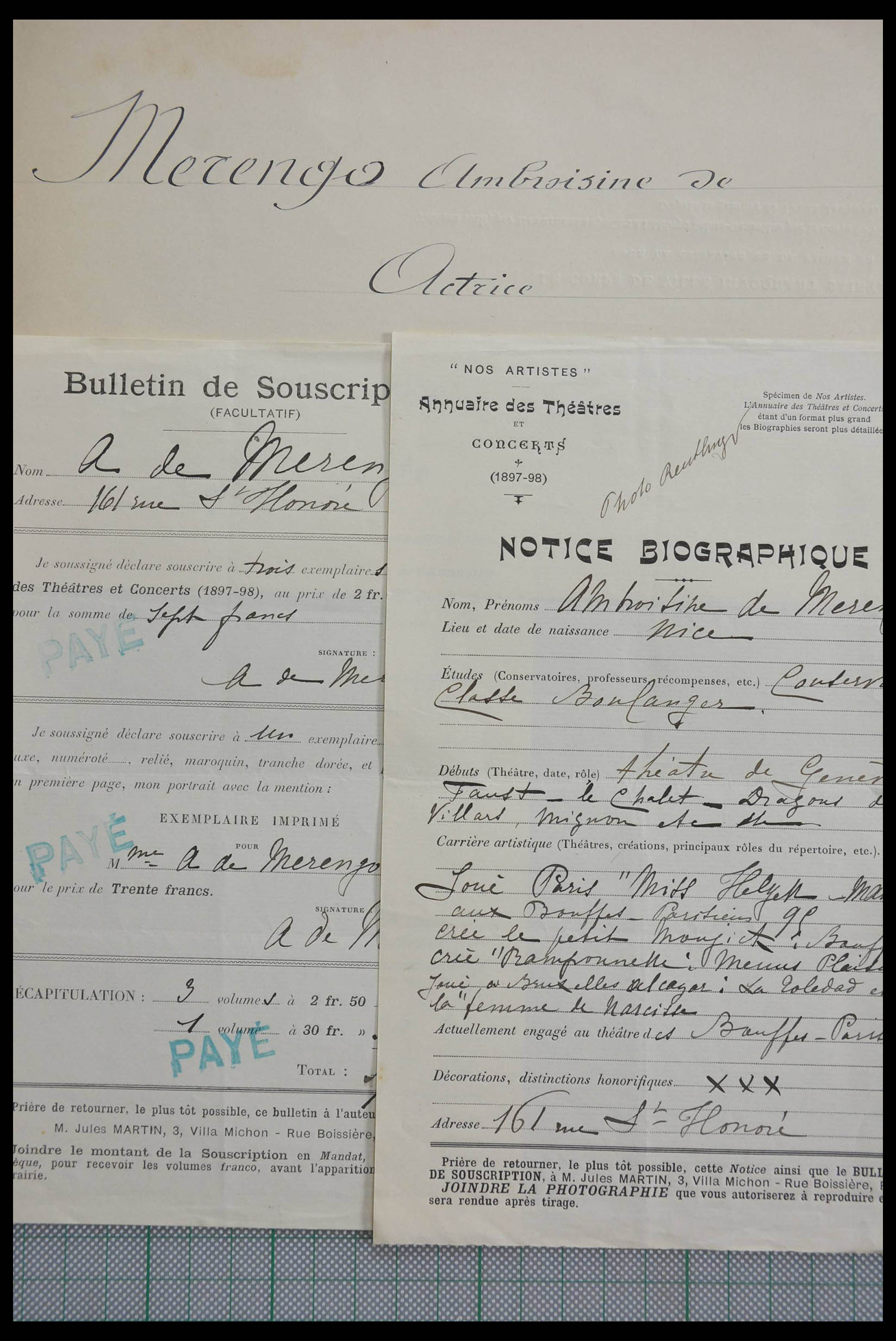 28357 1082 - 28357 Frankrijk handtekeningen 19e/20e eeuw.