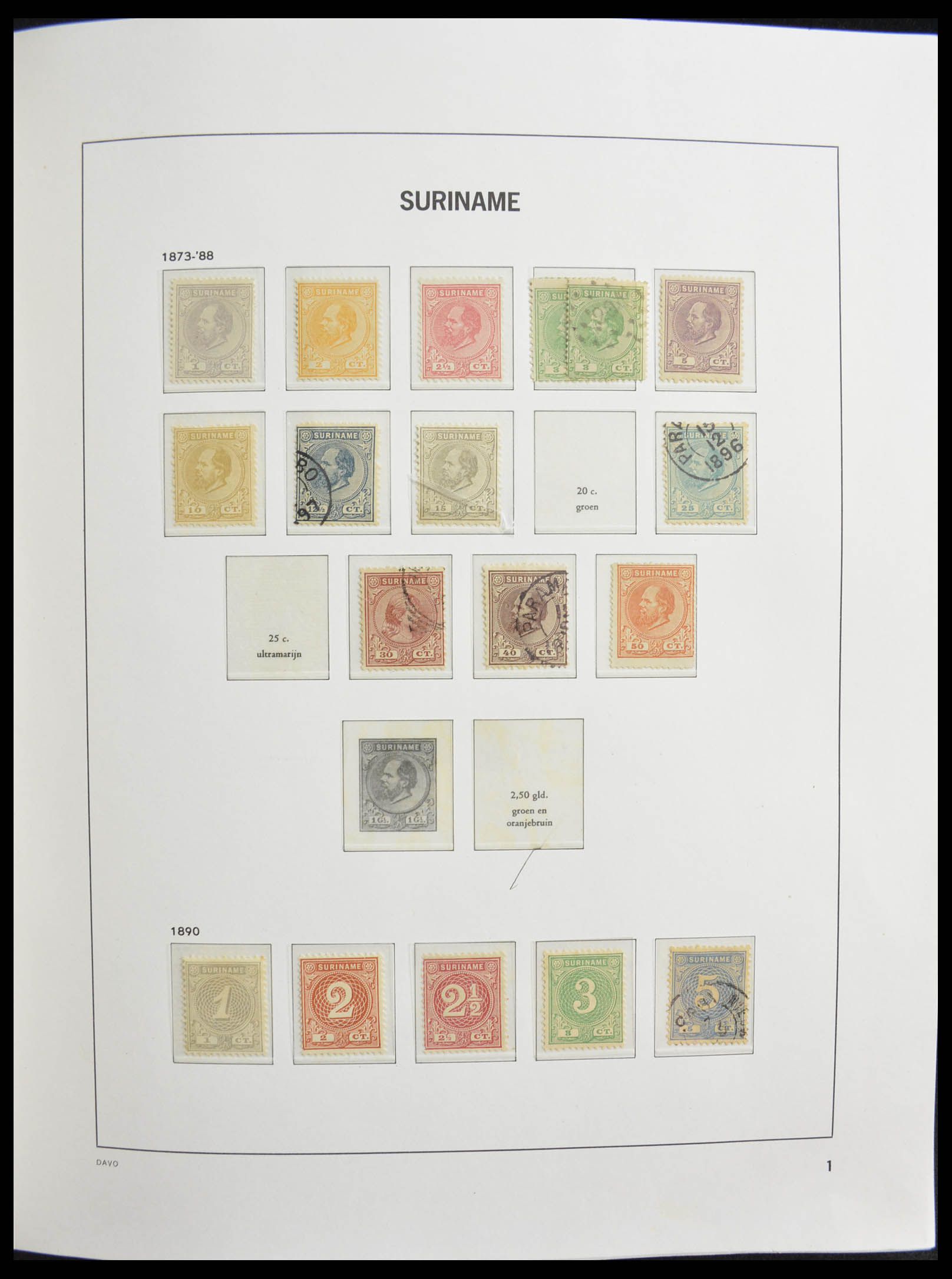 28364 001 - 28364 Suriname 1873-1975.