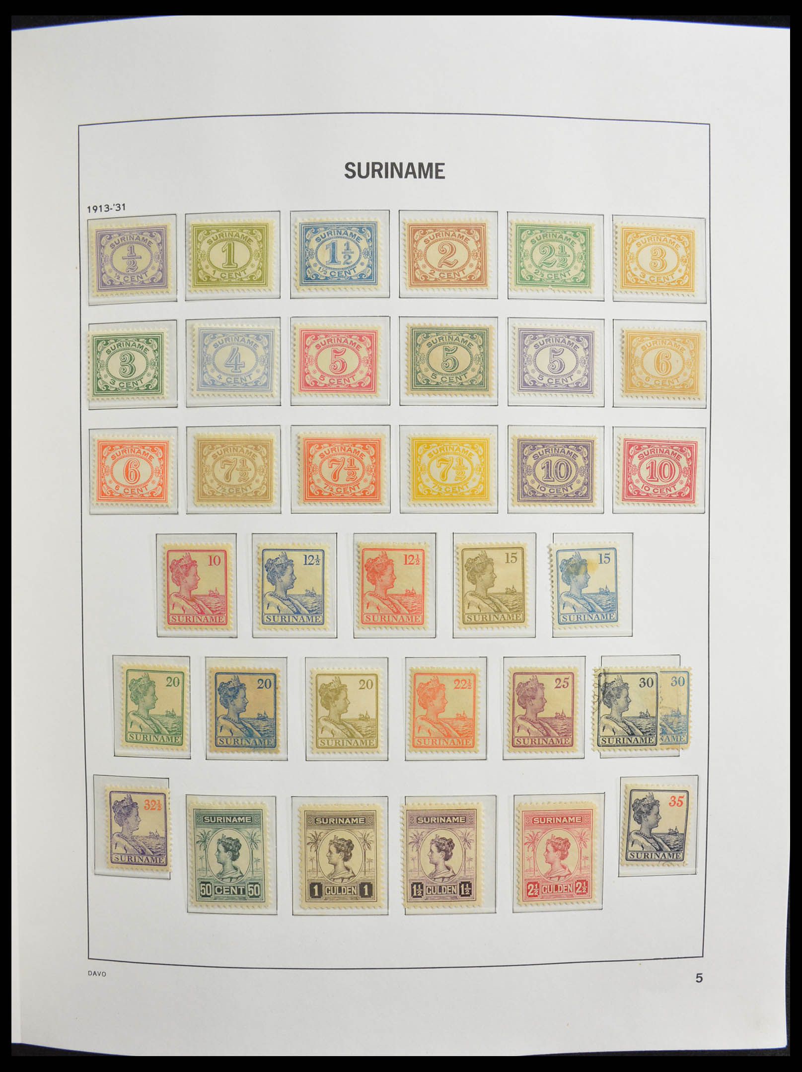 28364 005 - 28364 Suriname 1873-1975.