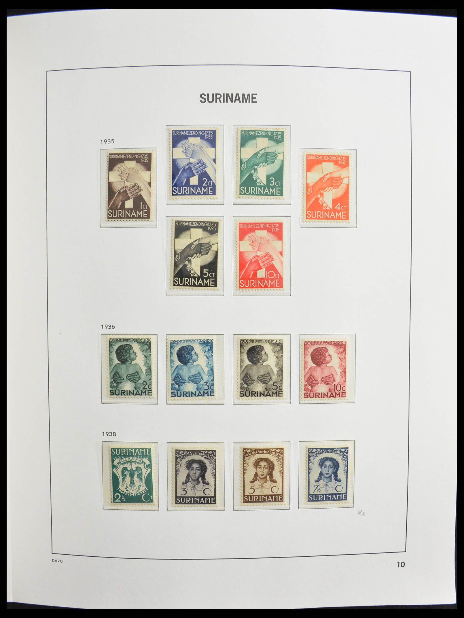 28364 010 - 28364 Suriname 1873-1975.
