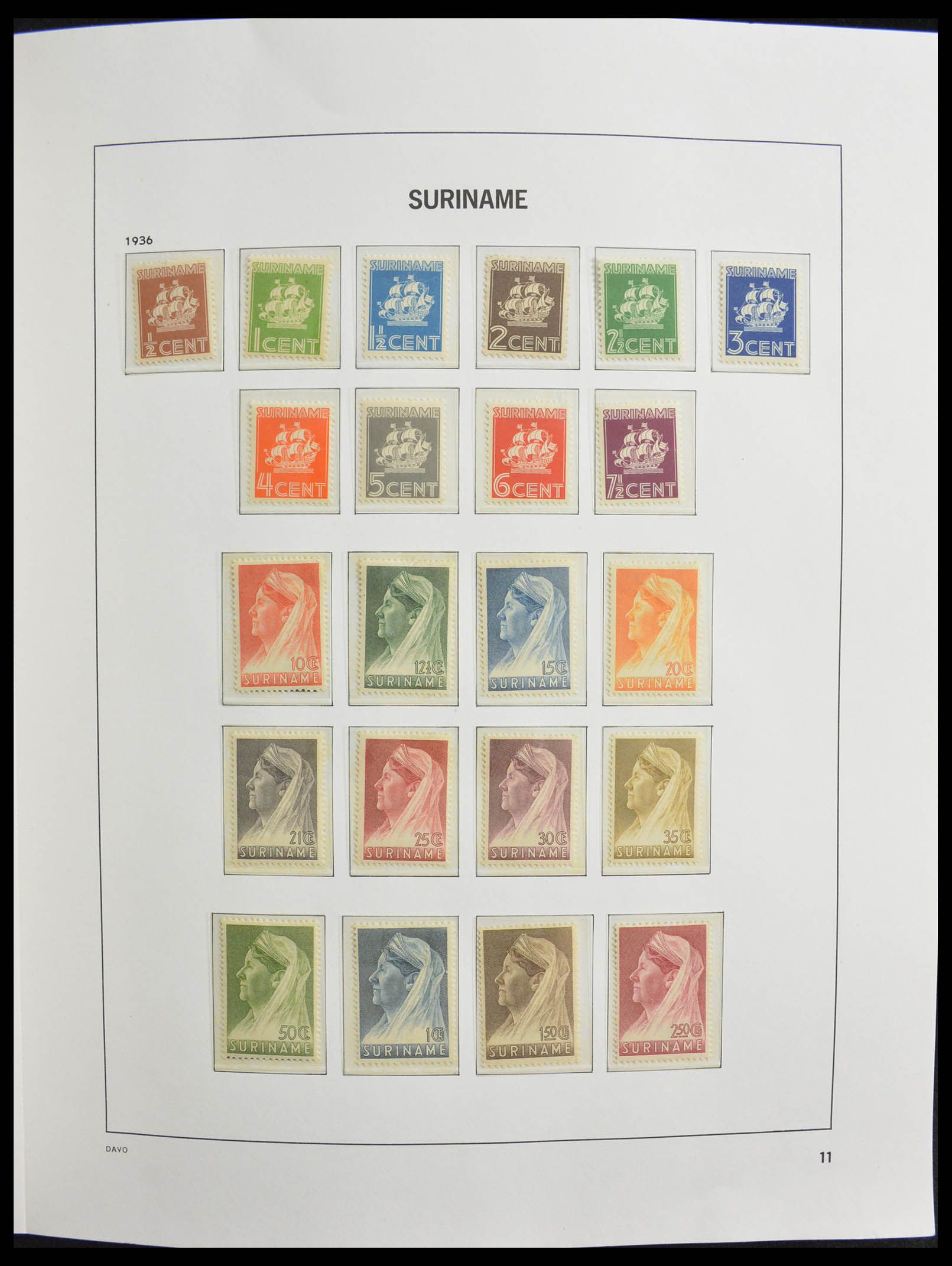 28364 011 - 28364 Suriname 1873-1975.