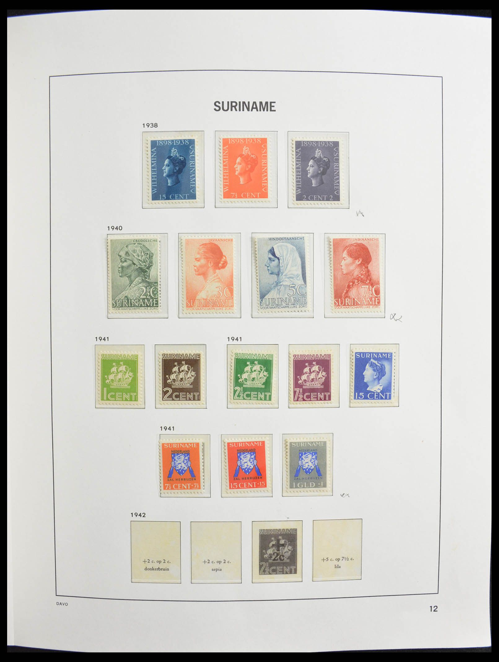 28364 012 - 28364 Suriname 1873-1975.