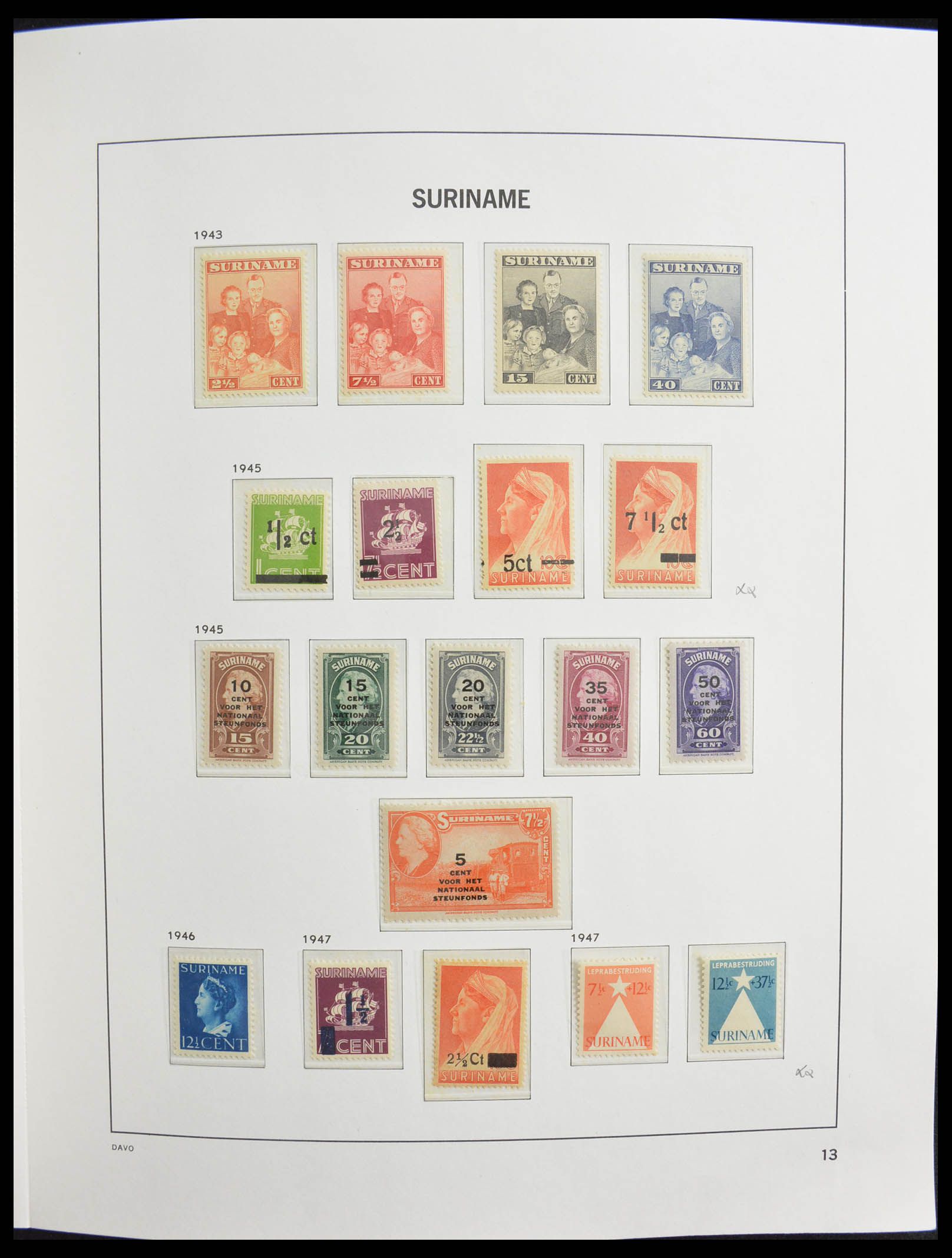 28364 013 - 28364 Suriname 1873-1975.