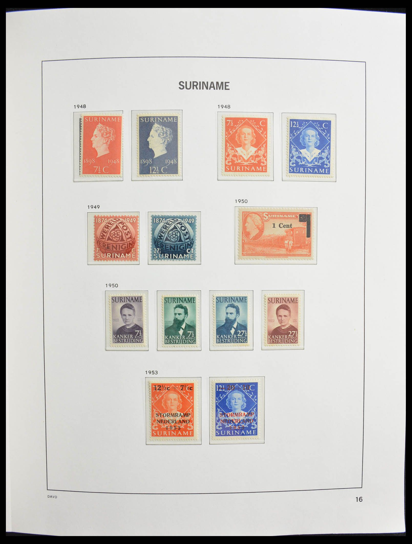 28364 016 - 28364 Suriname 1873-1975.
