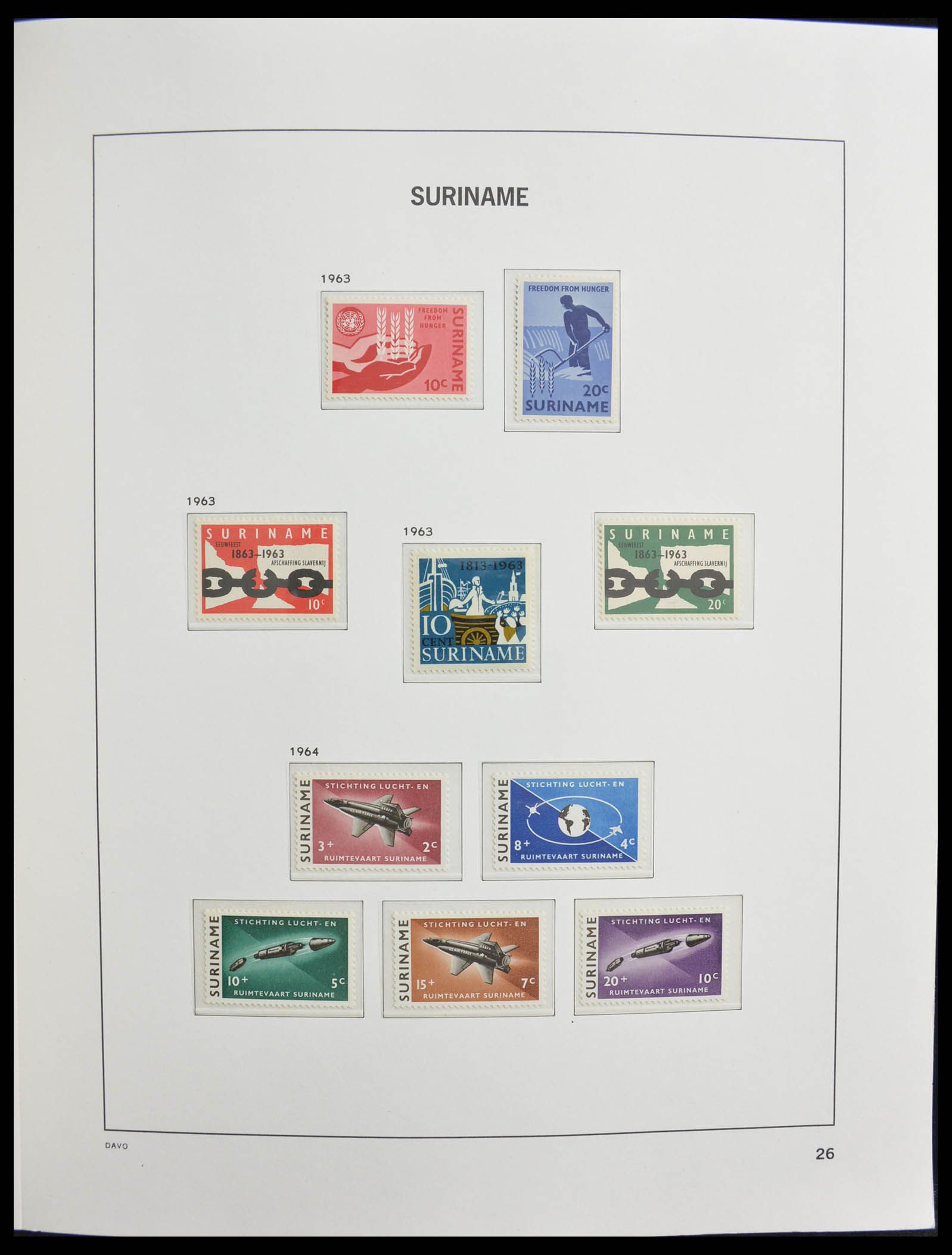 28364 026 - 28364 Suriname 1873-1975.