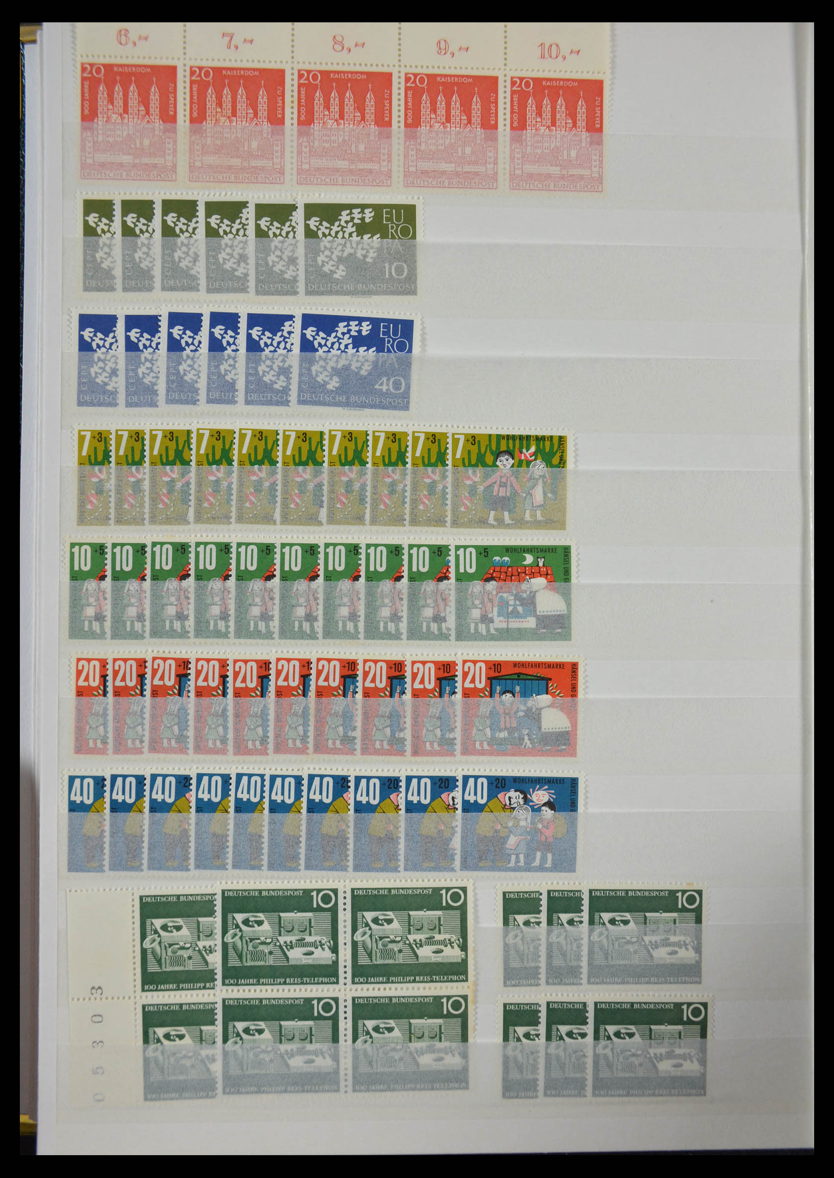 28379 008 - 28379 Bundespost 1958-2000 postfrisse stock.