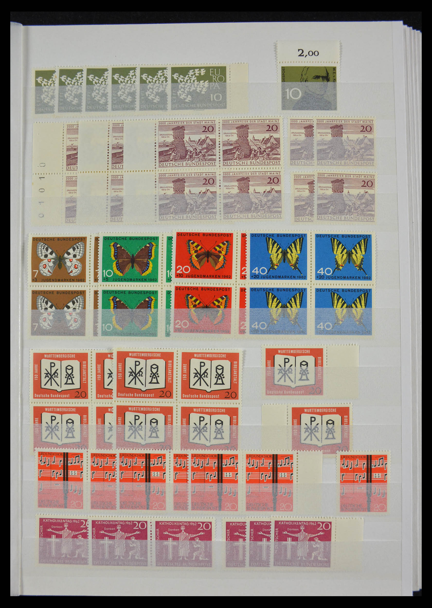 28379 009 - 28379 Bundespost 1958-2000 postfrisse stock.