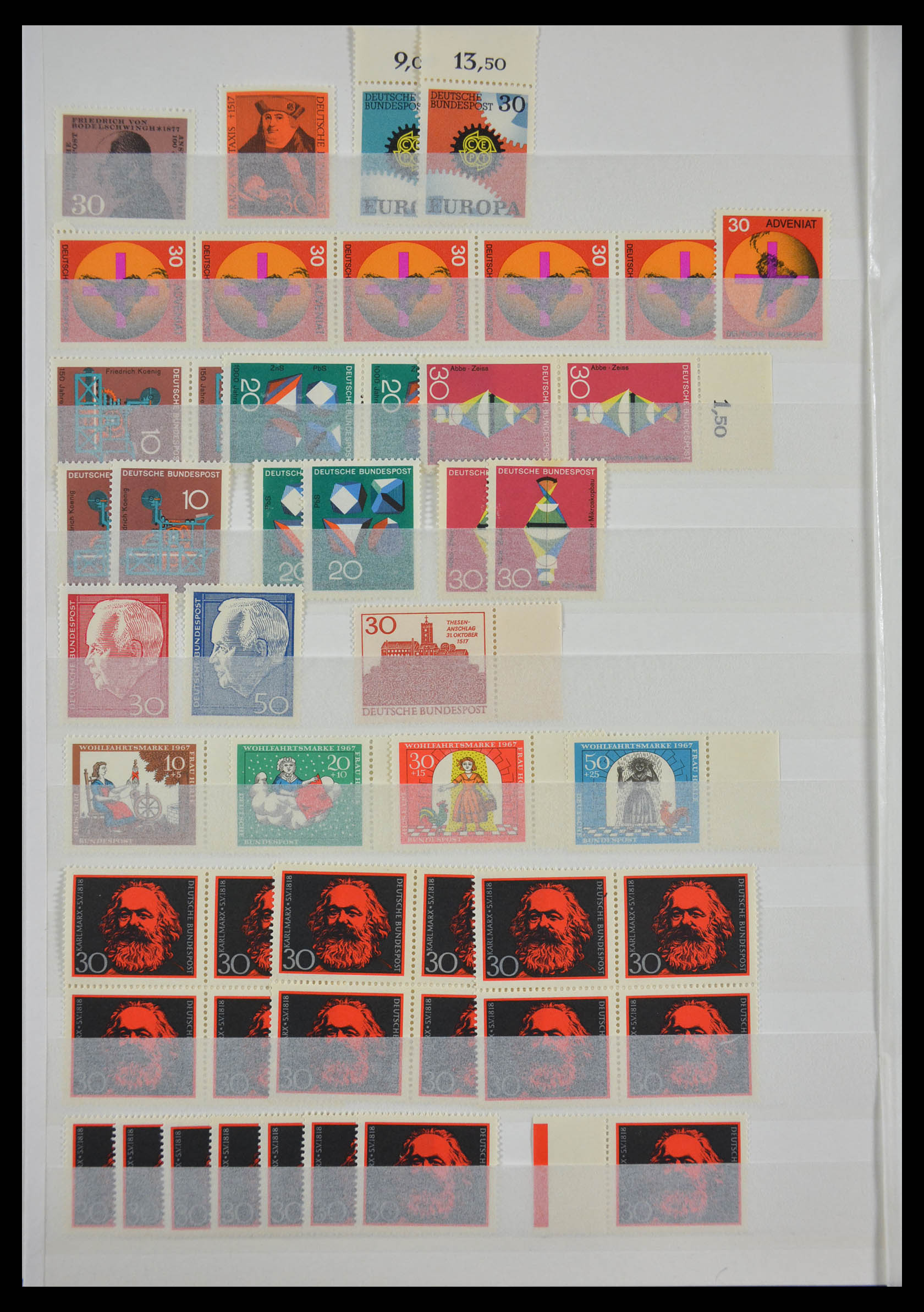 28379 022 - 28379 Bundespost 1958-2000 postfrisse stock.