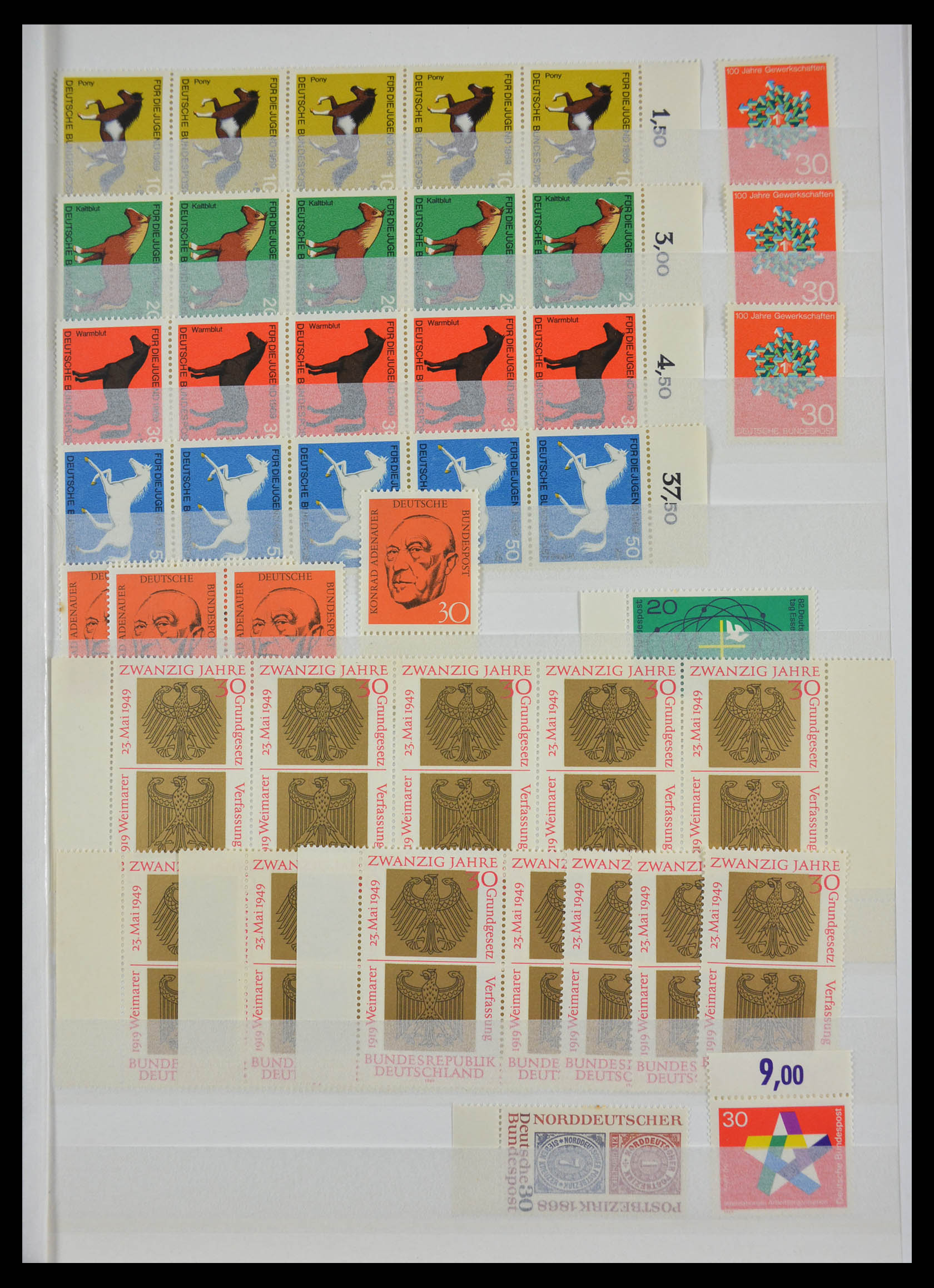 28379 025 - 28379 Bundespost 1958-2000 postfrisse stock.