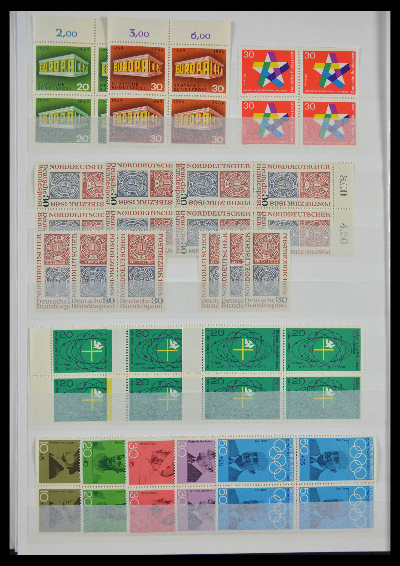 28379 026 - 28379 Bundespost 1958-2000 MNH stock.